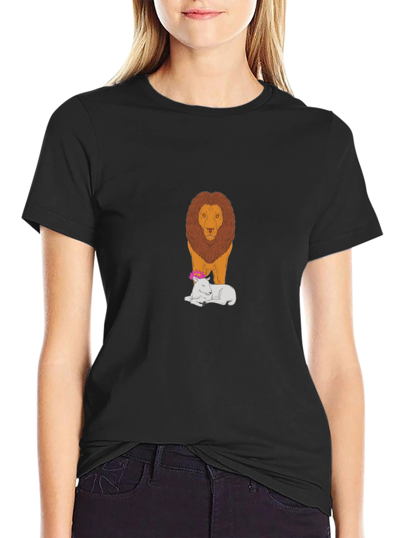 Camiseta Hombre León y Cordero