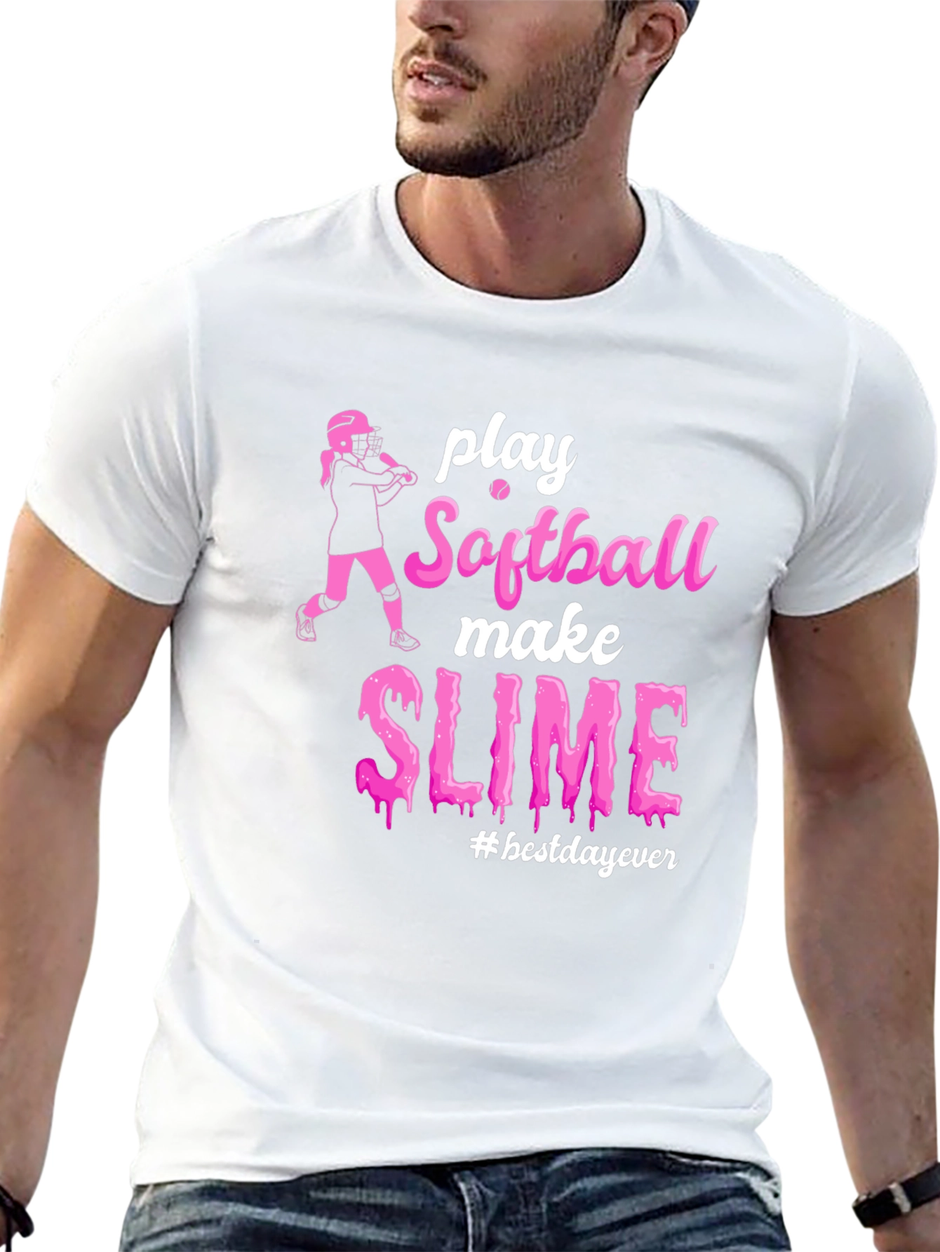 Camiseta Negra Softball Slime #bestdayever