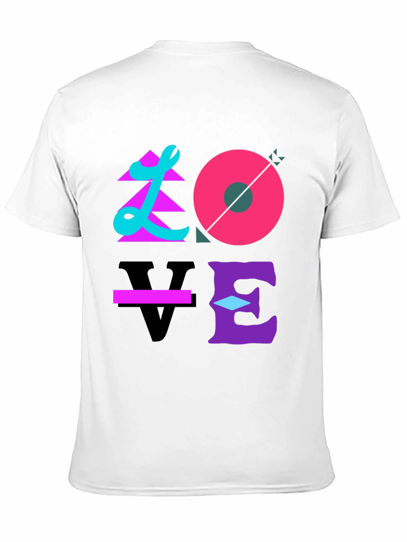 Camiseta Negra Love Diseño Artístico