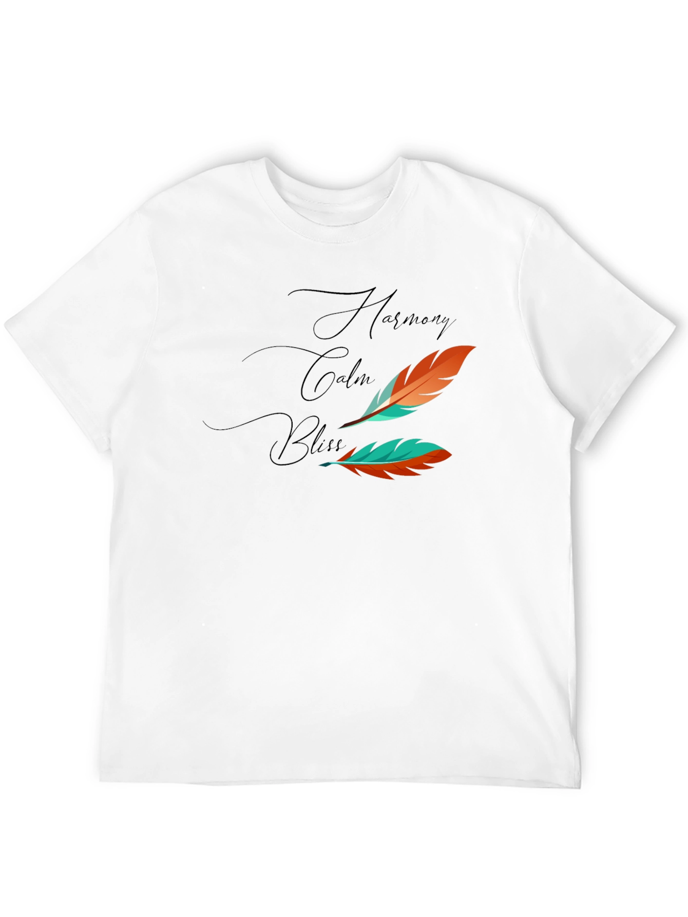 Camiseta Negra: Armonía Calma y Felicidad