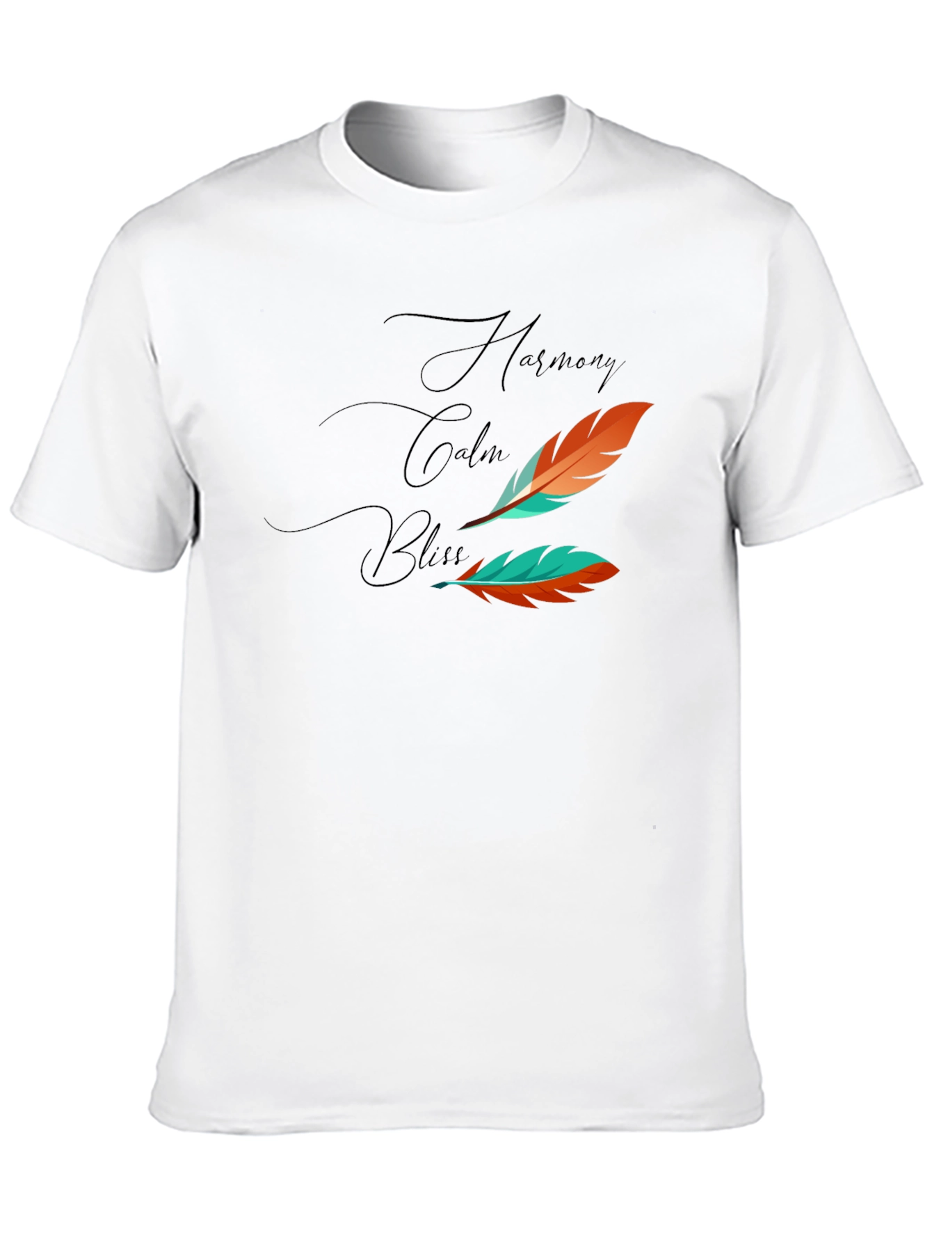 Camiseta Negra: Armonía Calma y Felicidad