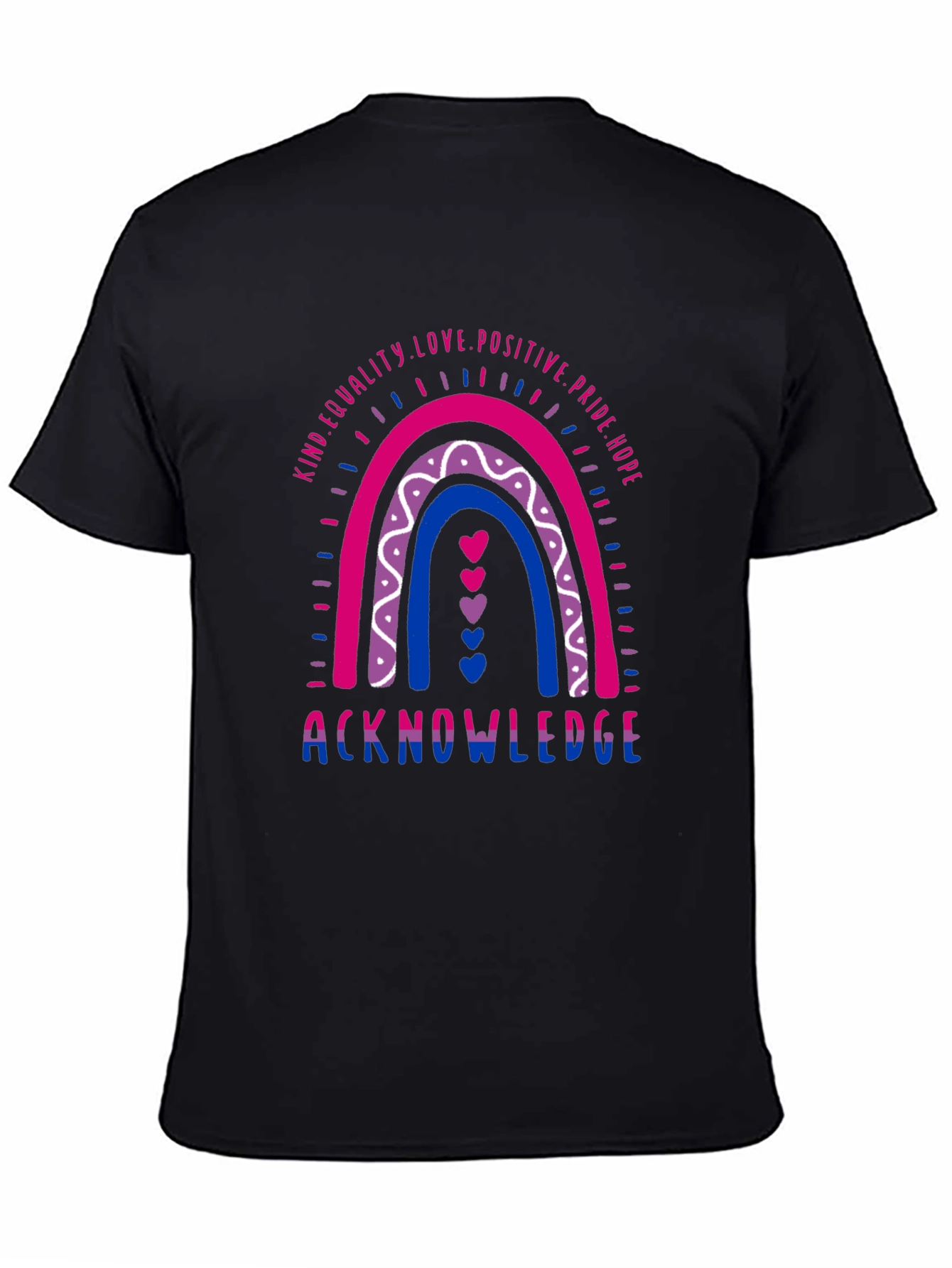 Camiseta Orgullo Bi Rainbow Acknowledge