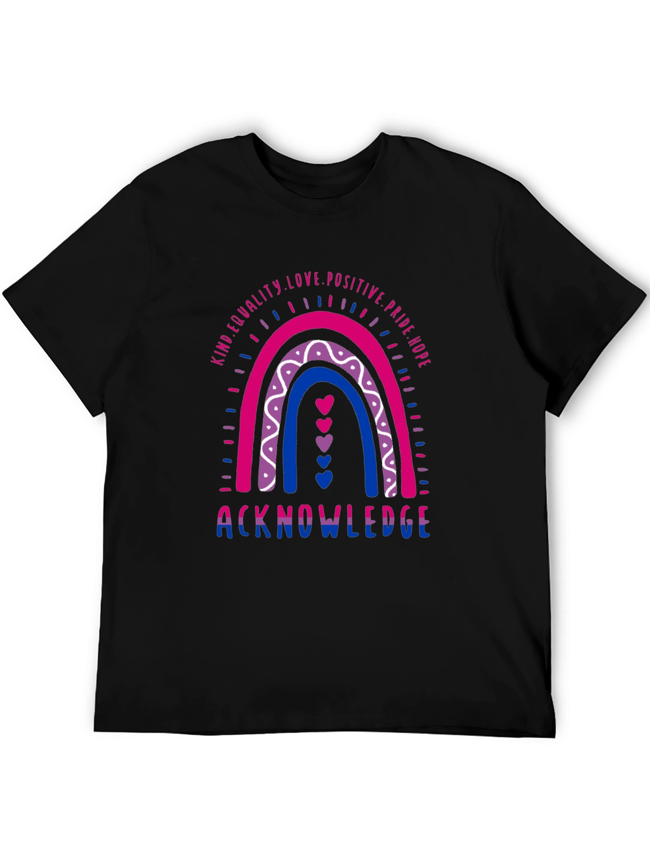 Camiseta Orgullo Bi Rainbow Acknowledge