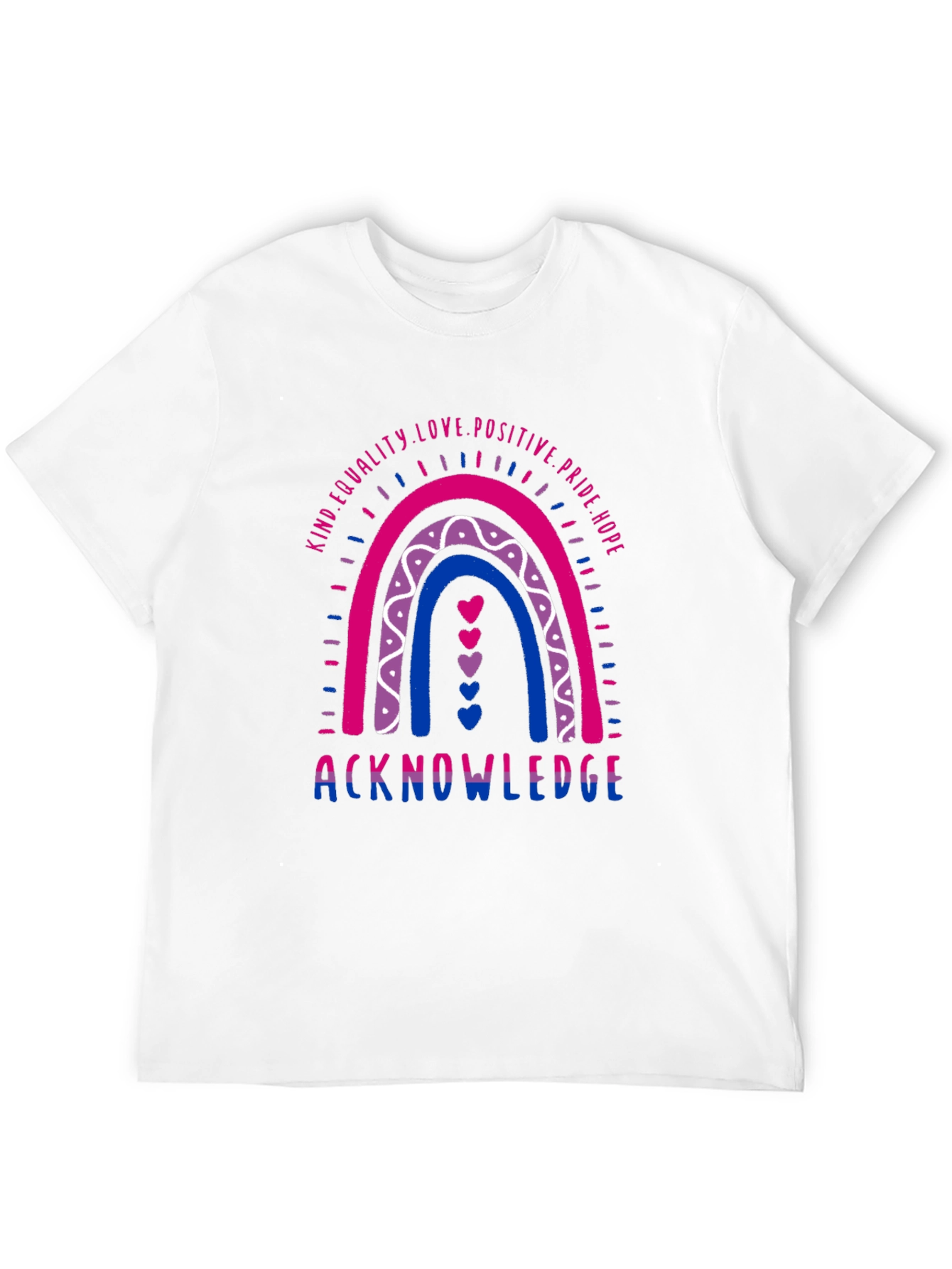 Camiseta Orgullo Bi Rainbow Acknowledge
