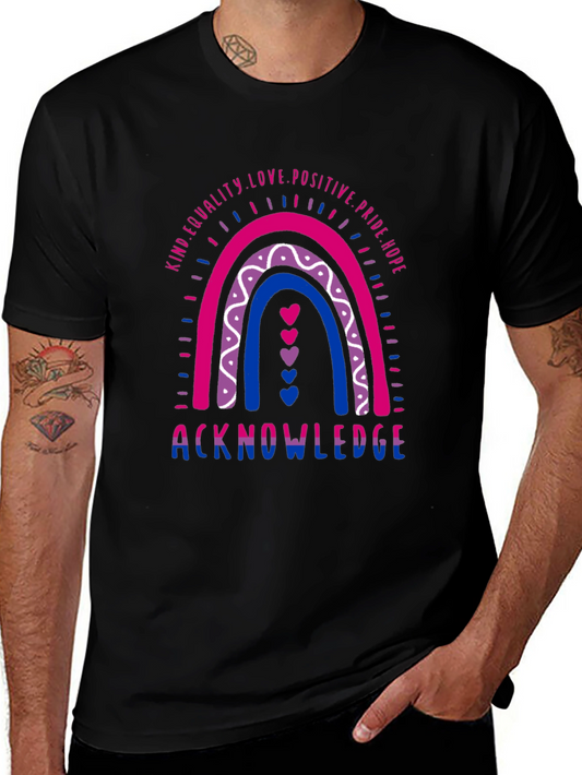 Camiseta Orgullo Bi Rainbow Acknowledge