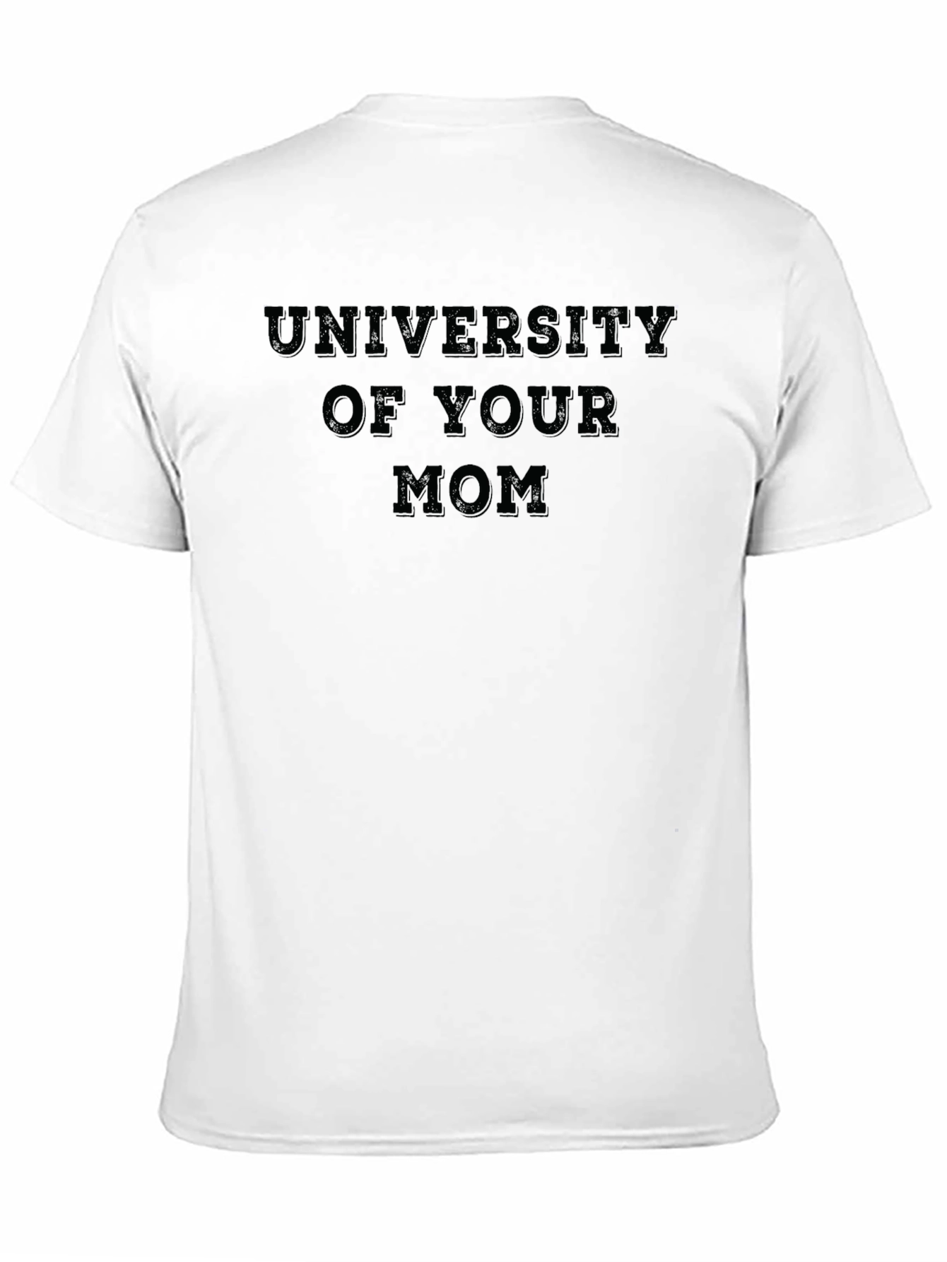 Camiseta Negra Humorística: University of Your Mom