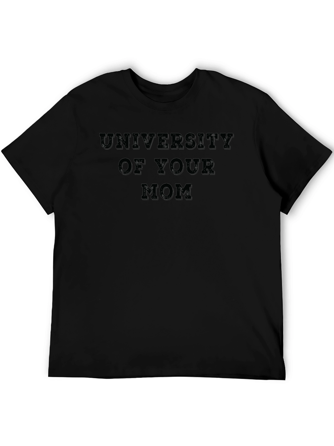 Camiseta Negra Humorística: University of Your Mom