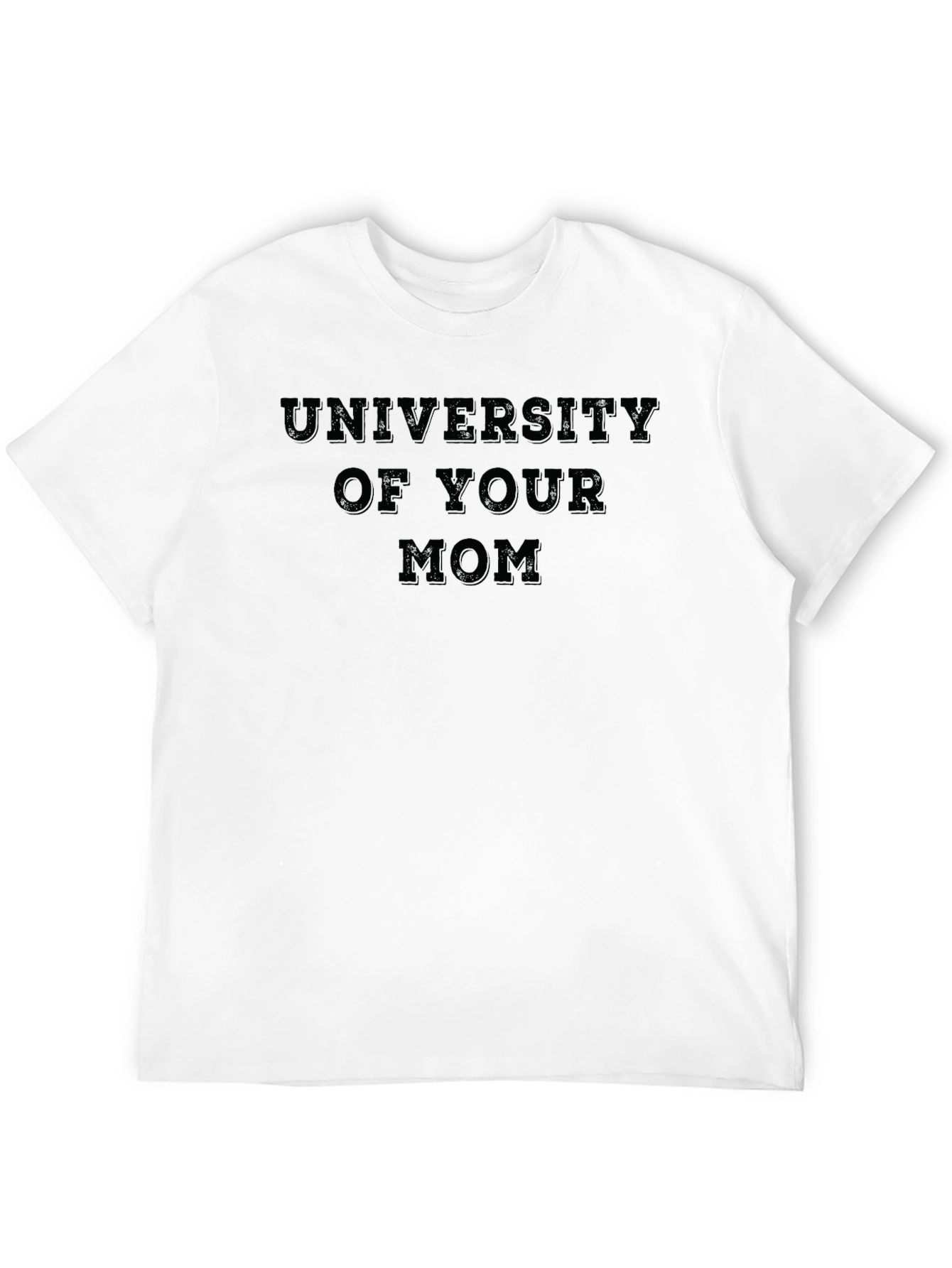 Camiseta Negra Humorística: University of Your Mom