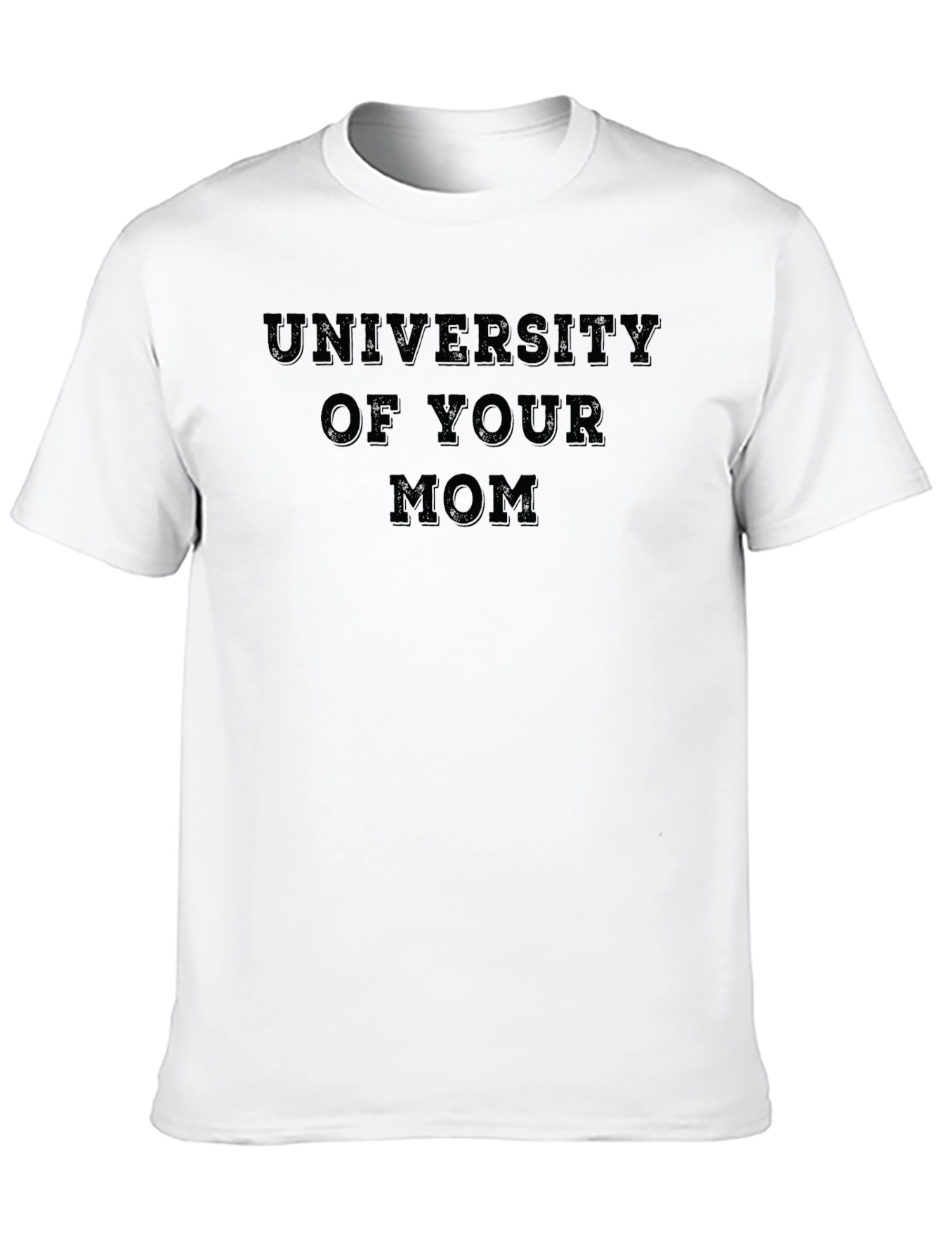 Camiseta Negra Humorística: University of Your Mom