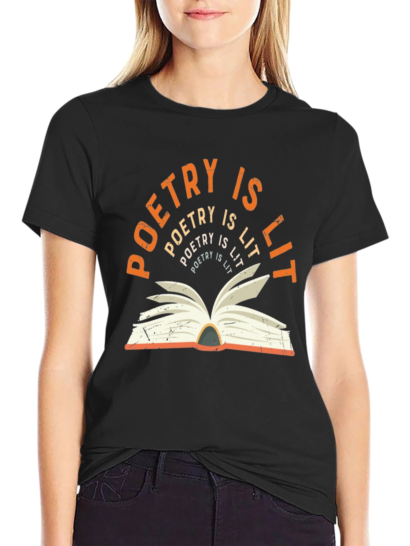 Camiseta Poetry is Lit - Diseño Literario Original