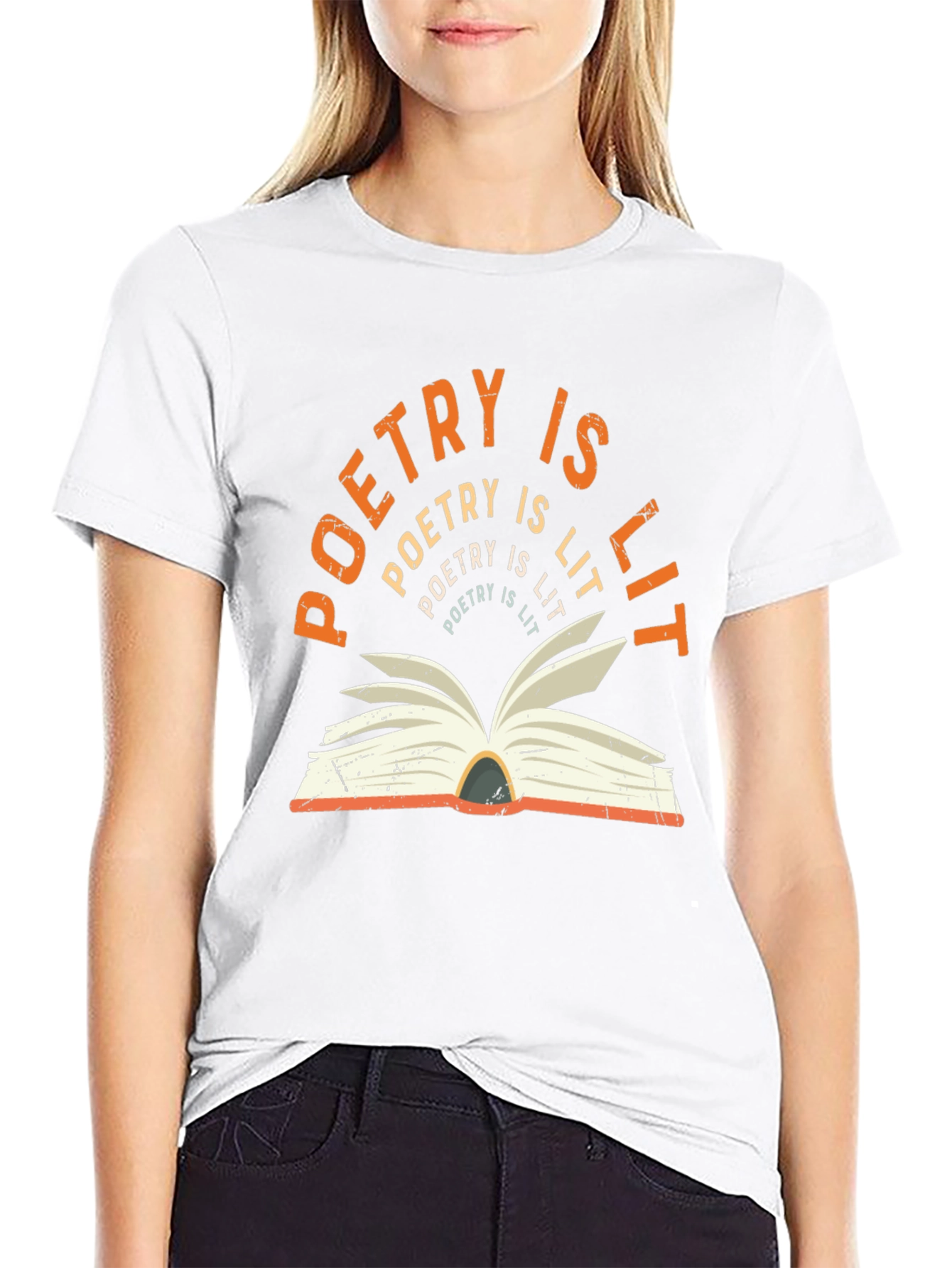 Camiseta Poetry is Lit - Diseño Literario Original