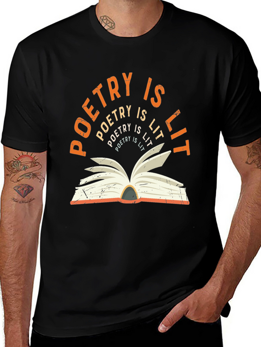 Camiseta Poetry is Lit - Diseño Literario Original