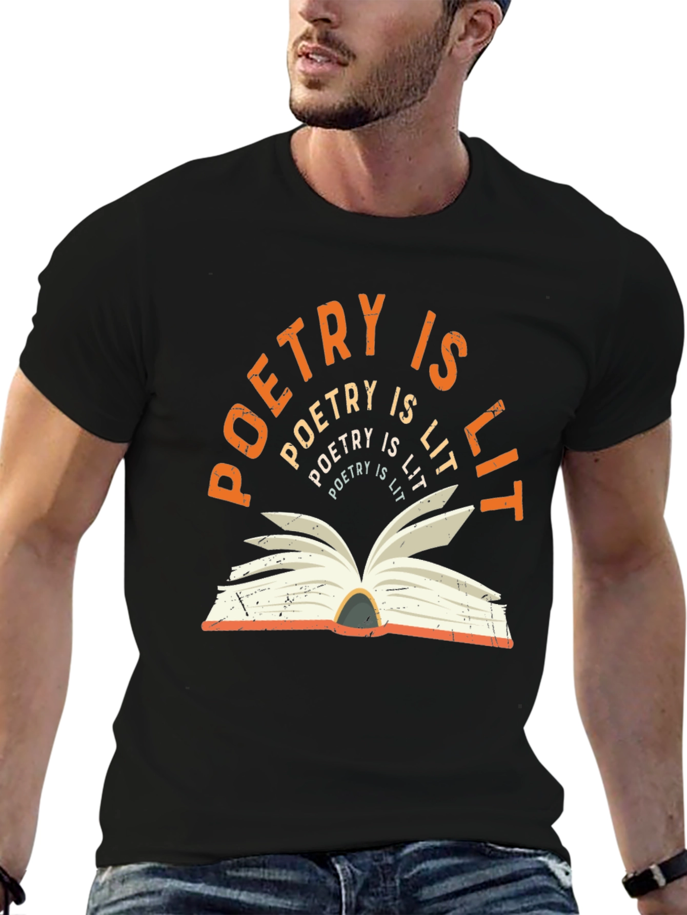 Camiseta Poetry is Lit - Diseño Literario Original