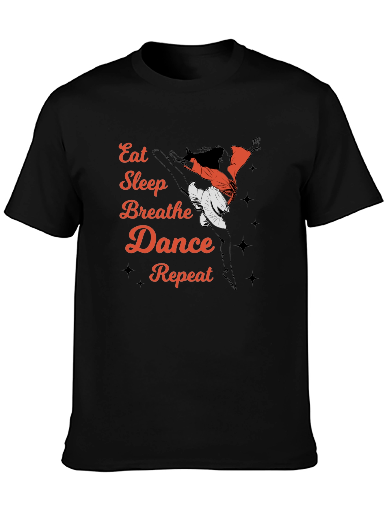 Camiseta Negra Eat Sleep Breathe Dance Repeat