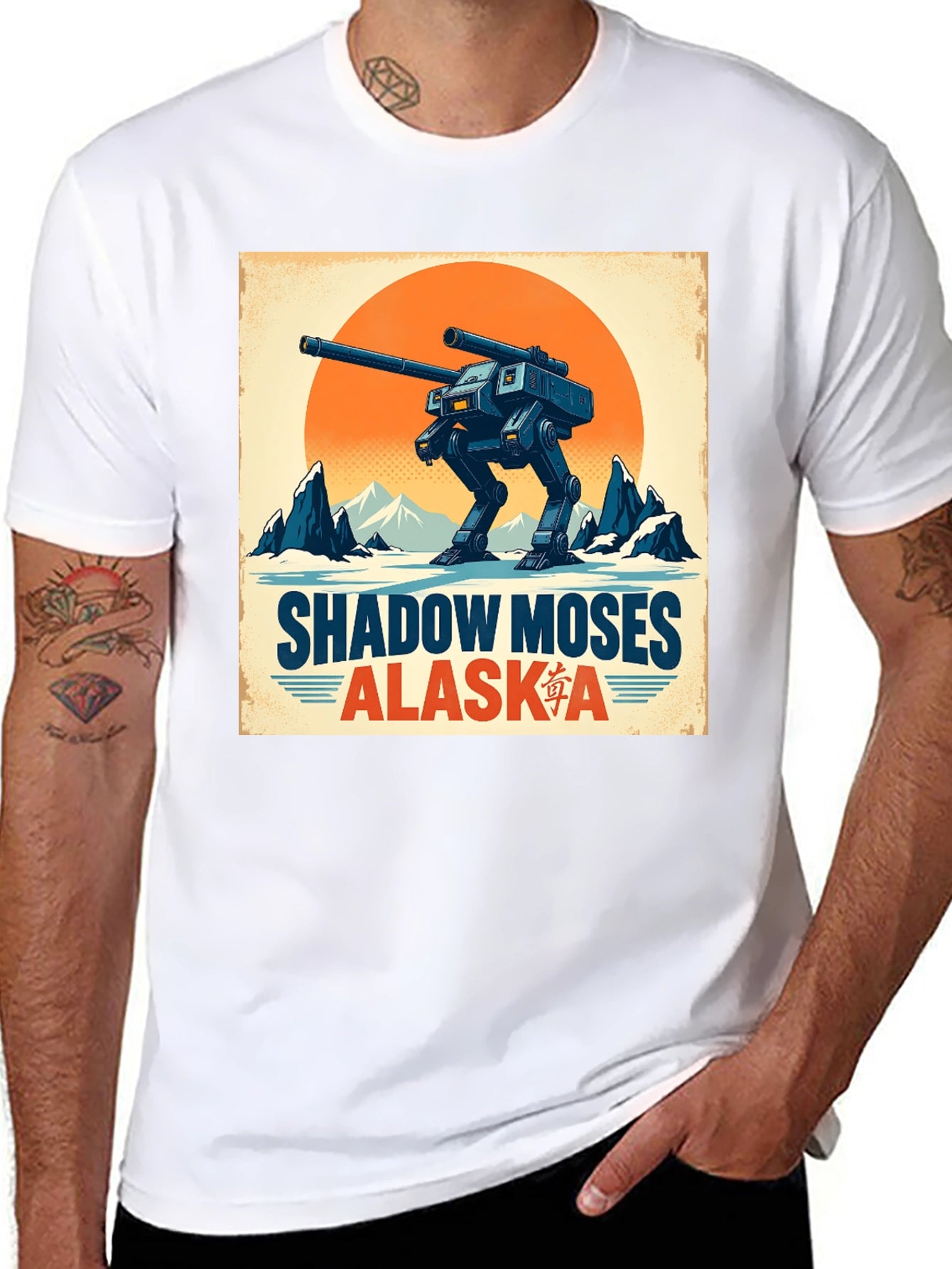Camiseta Shadow Moses Alaska Diseño Retro