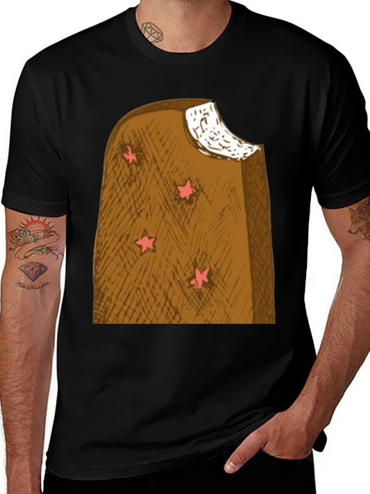 Camiseta Negra con Diseño Helado Estrella