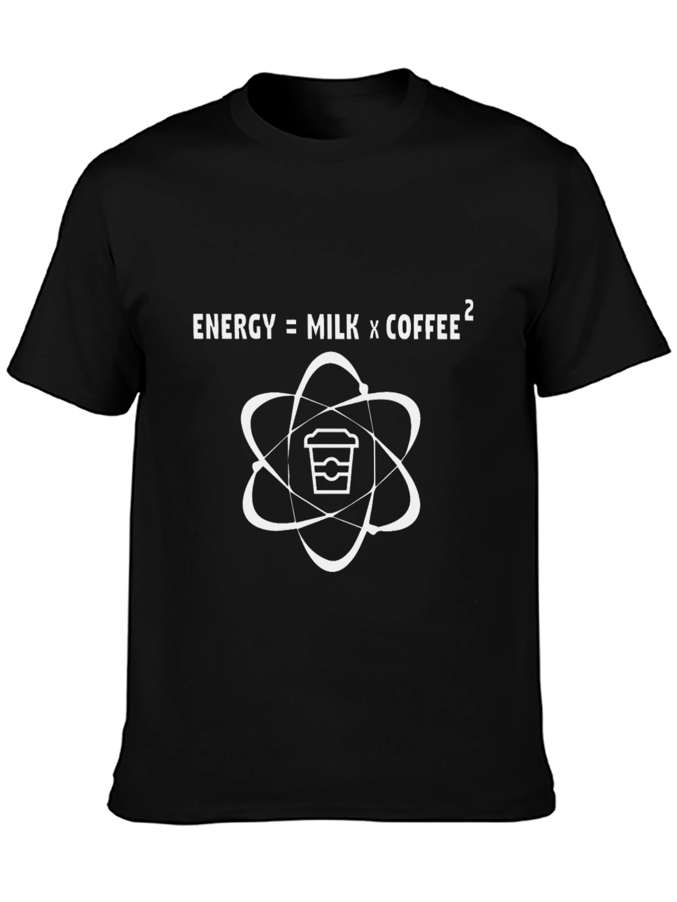 Camiseta Negra con Fórmula de Energía de Café