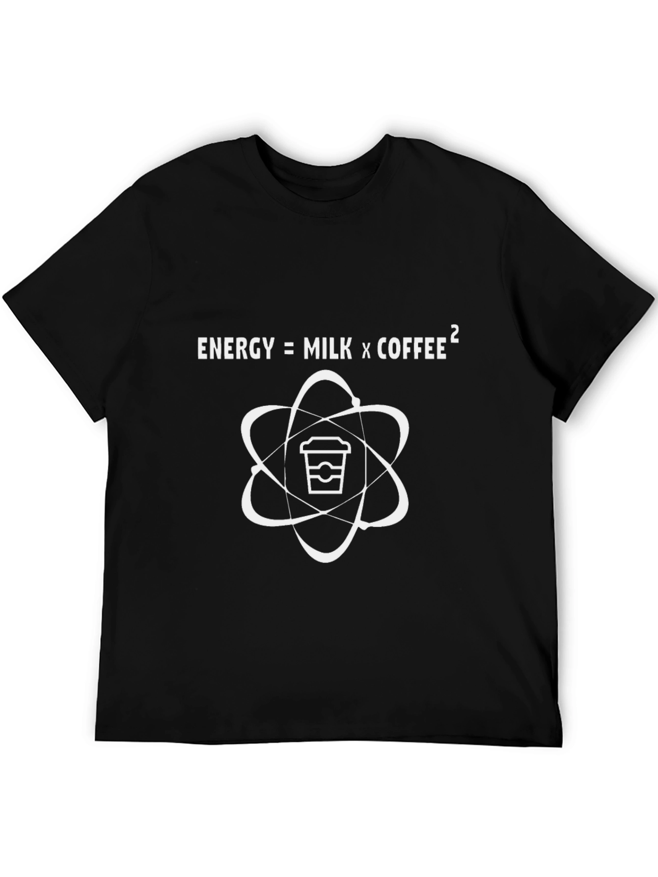 Camiseta Negra con Fórmula de Energía de Café