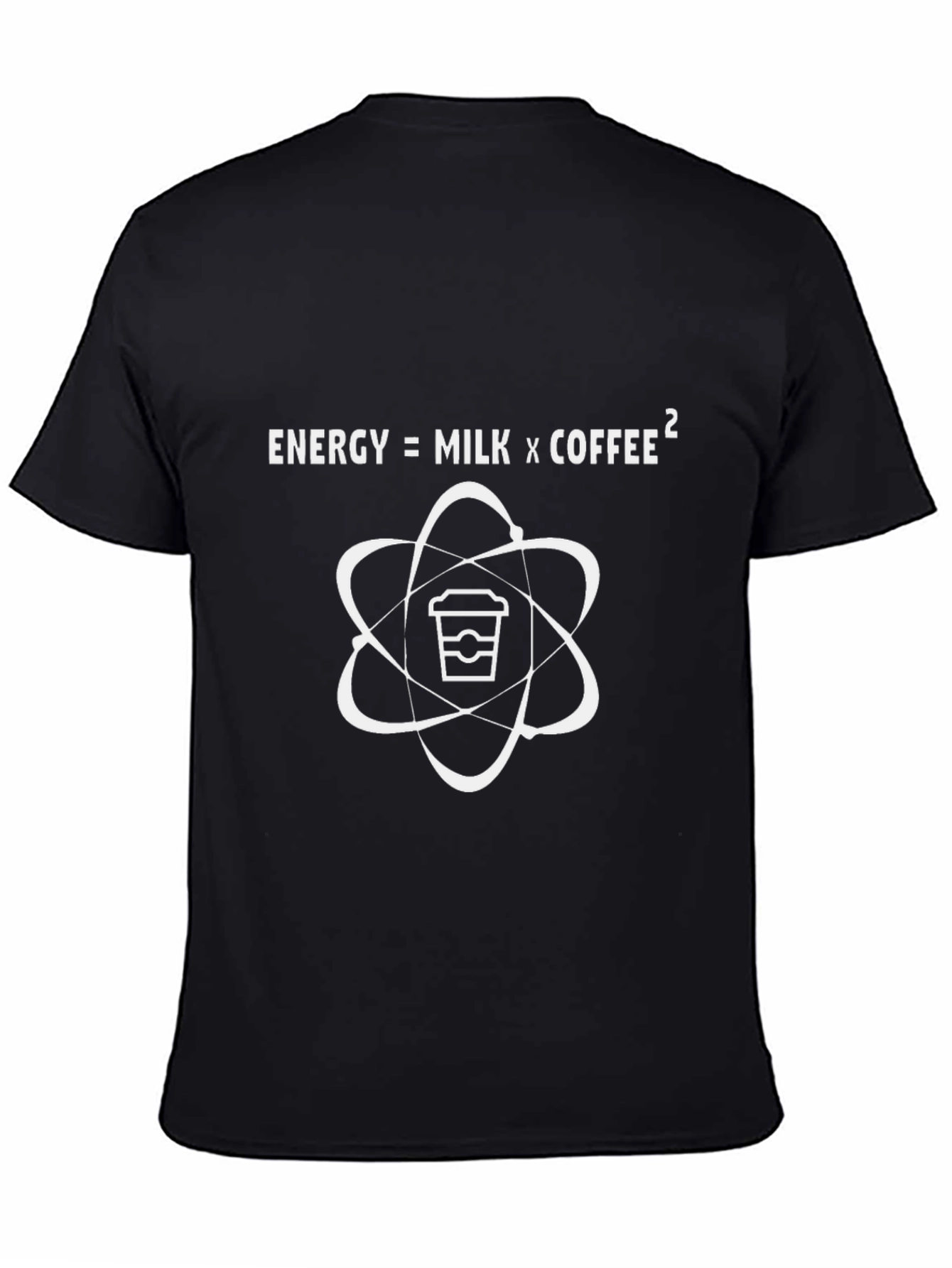 Camiseta Negra con Fórmula de Energía de Café