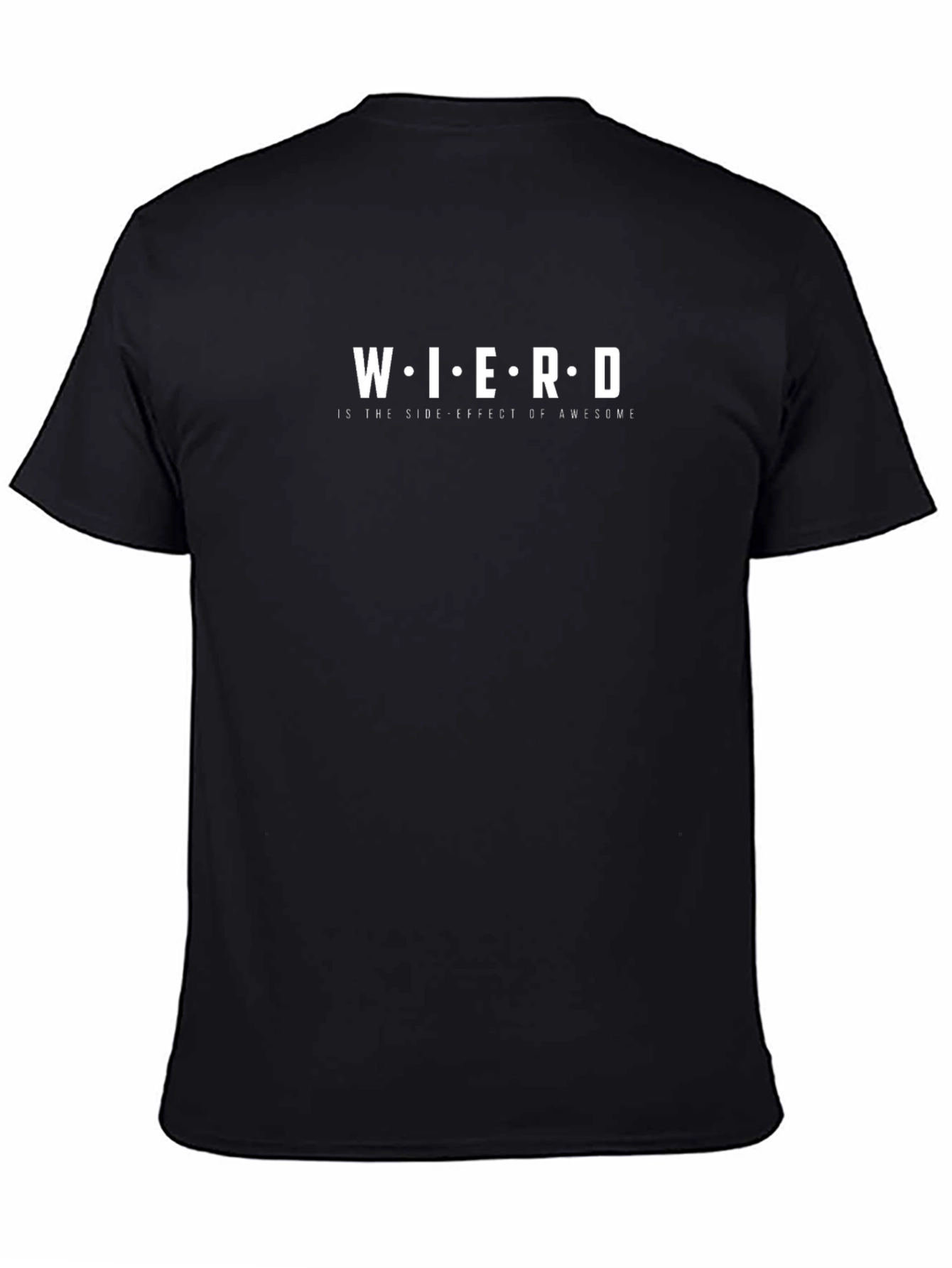 Camiseta Negra con Mensaje W-I-E-R-D