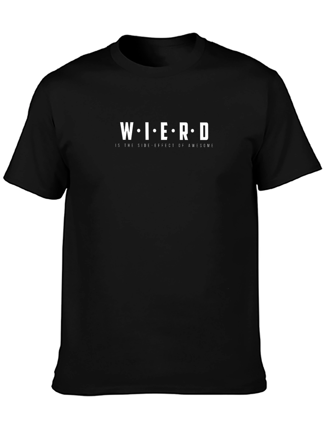 Camiseta Negra con Mensaje W-I-E-R-D
