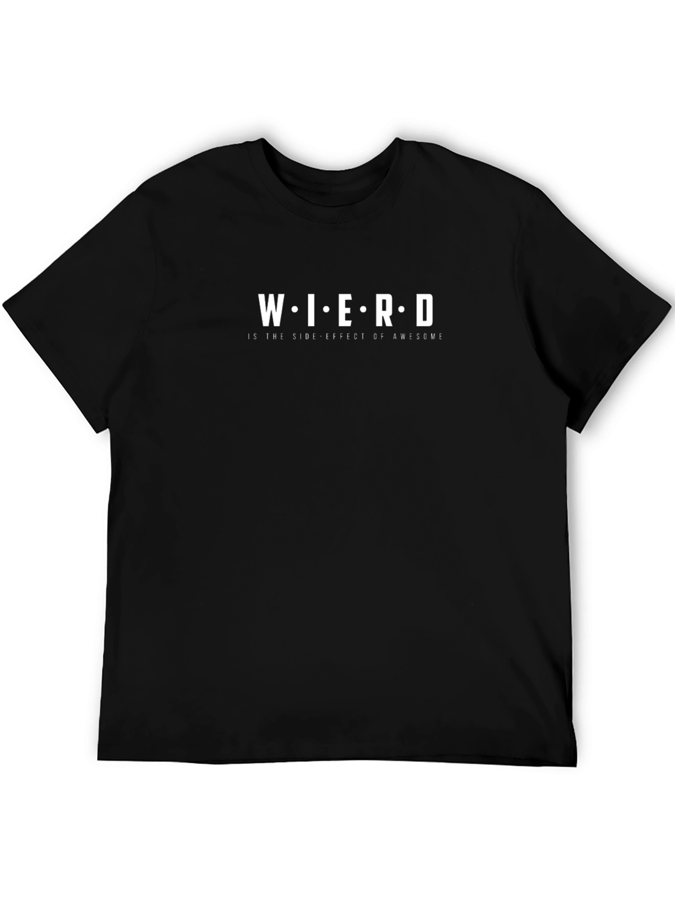 Camiseta Negra con Mensaje W-I-E-R-D