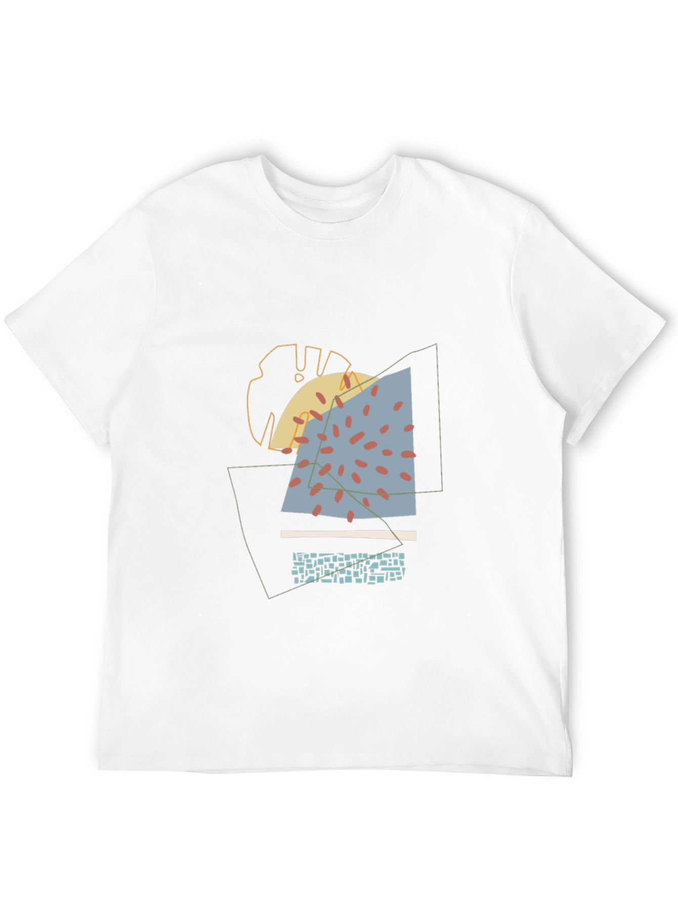 Camiseta Negra Diseño Abstracto Moderno para Hombre