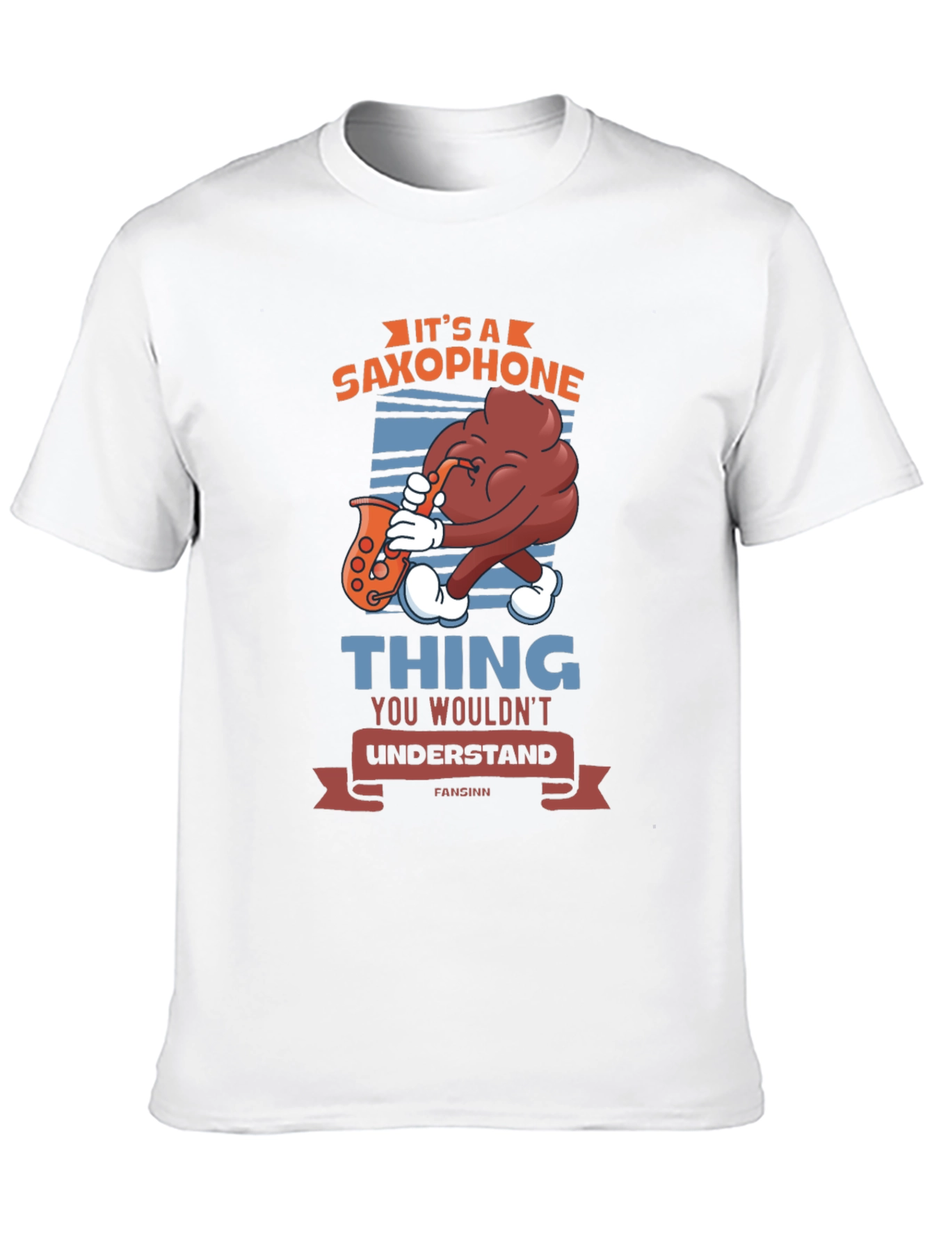 Camiseta Negra con Diseño Divertido de Saxofón