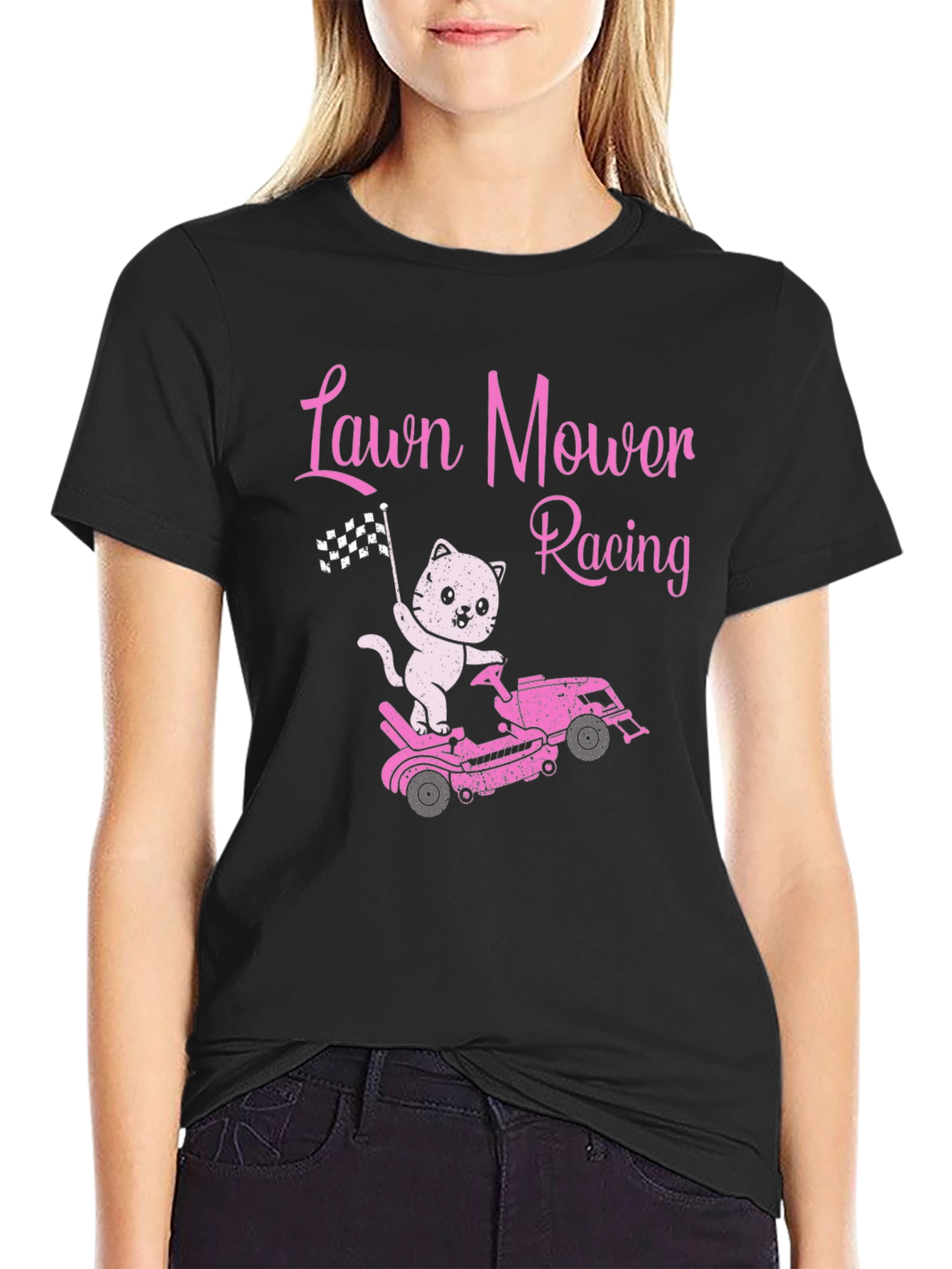 Camiseta Carreras de Cortacéspedes con Gato