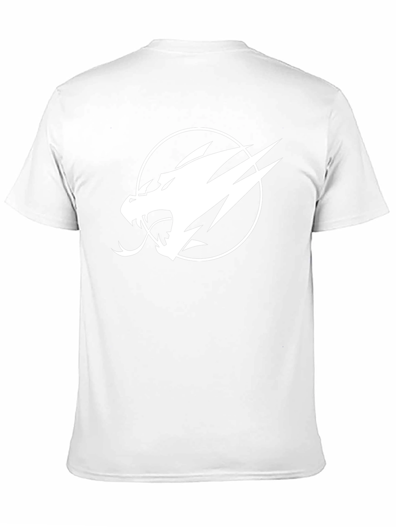 Camiseta Negra con Diseño Dragón Blanco para Hombre