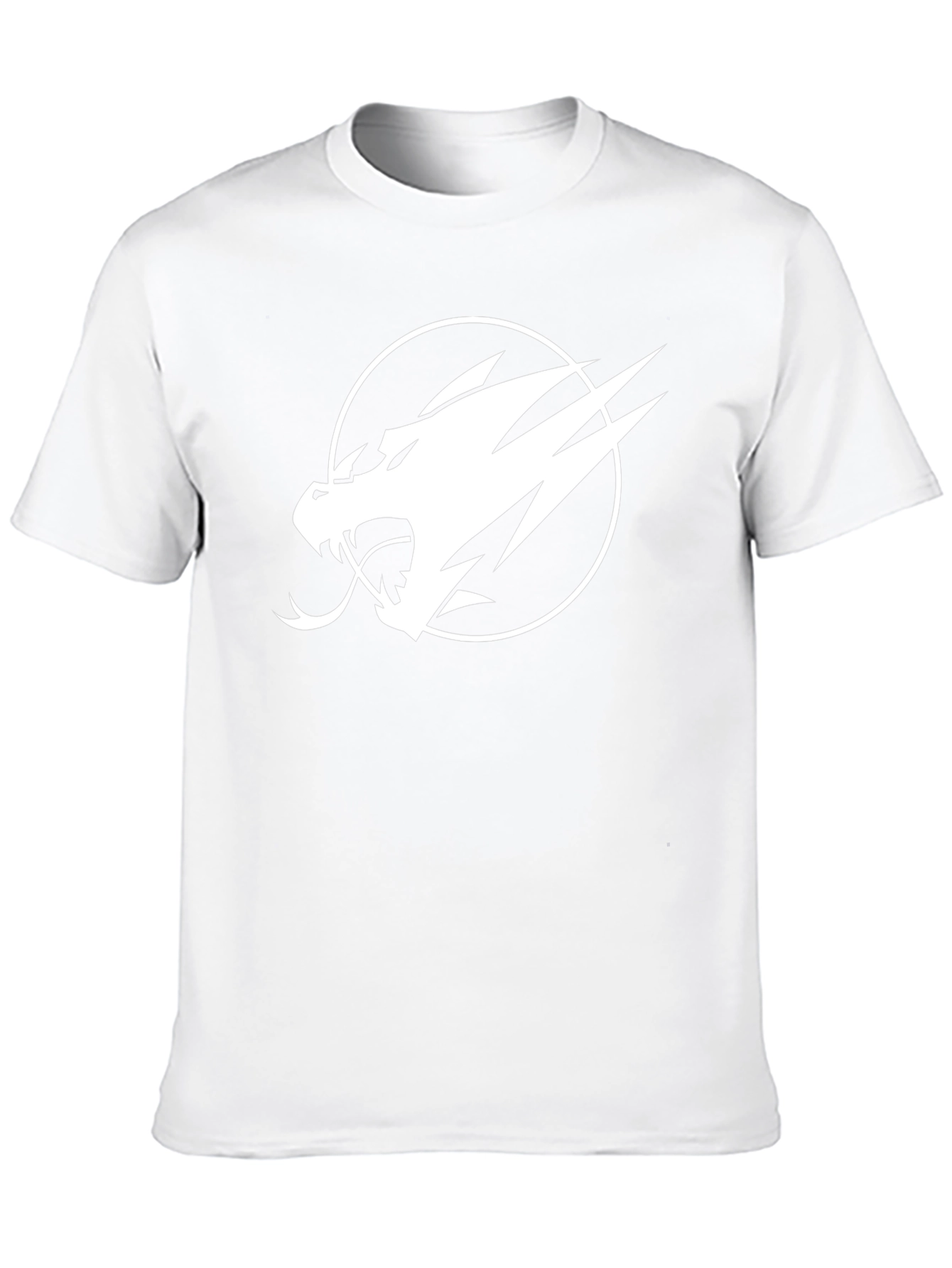 Camiseta Negra con Diseño Dragón Blanco para Hombre