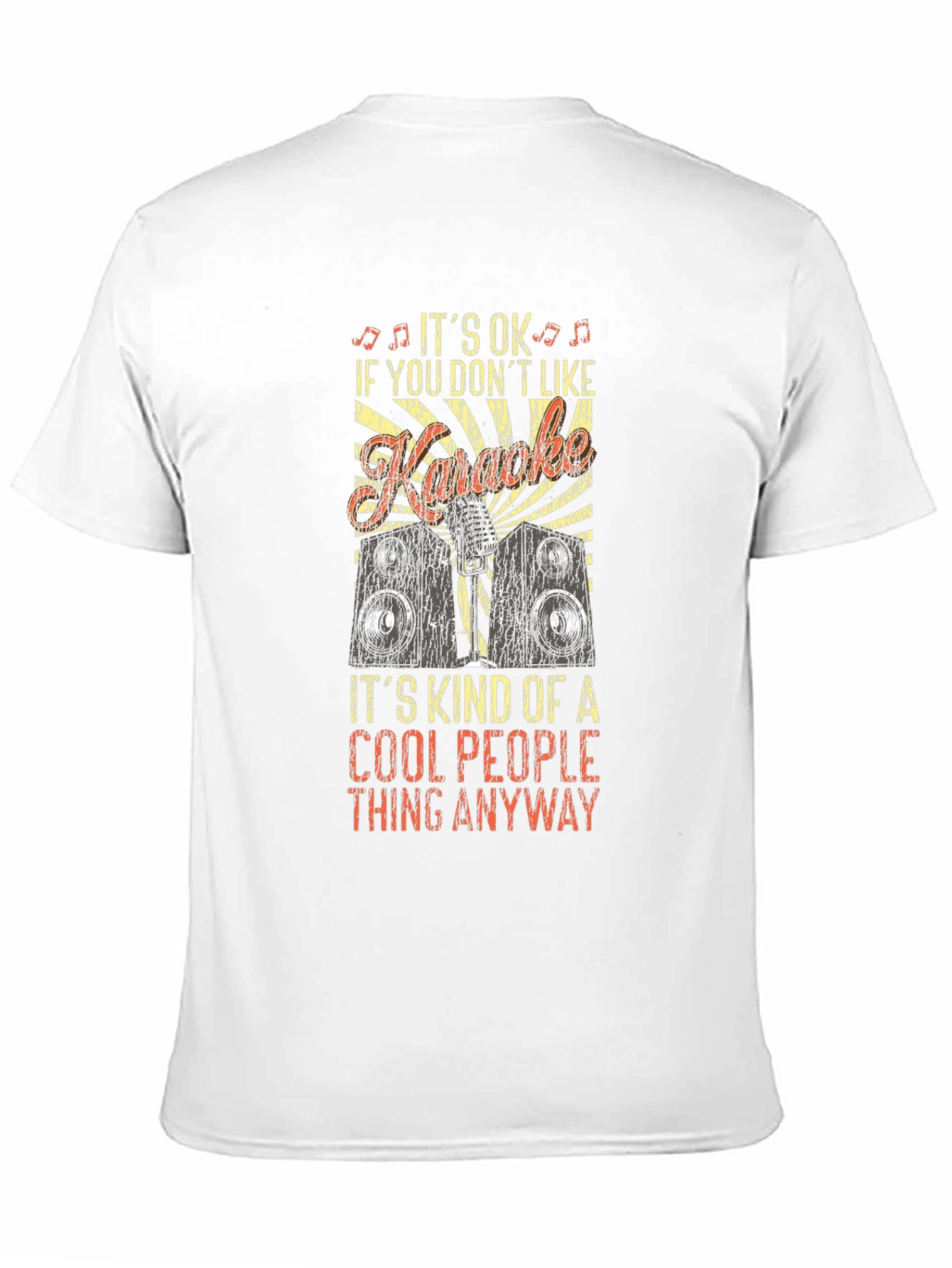 Camiseta Negra con Diseño Karaoke Cool