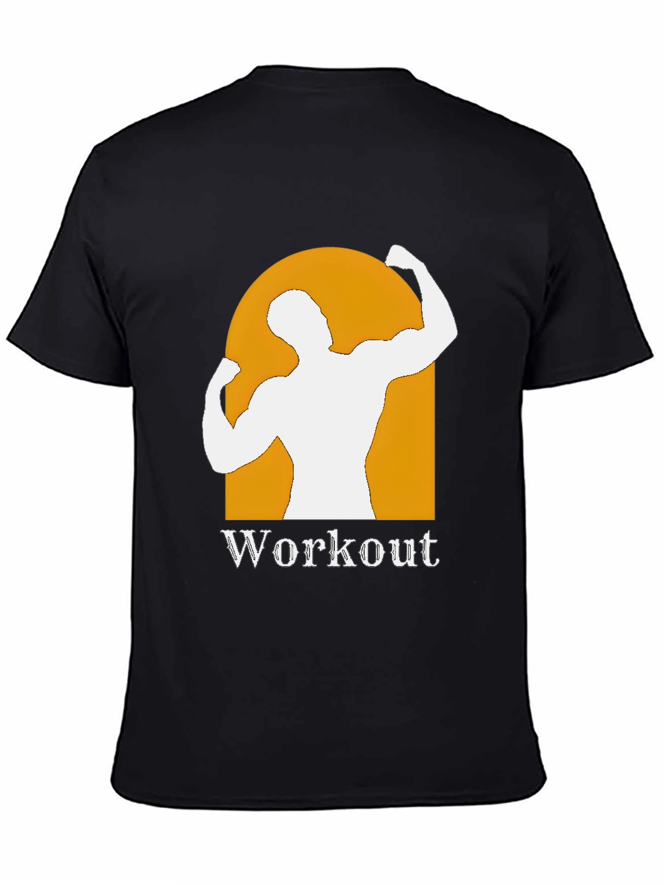 Camiseta Negra Hombre Diseño Workout