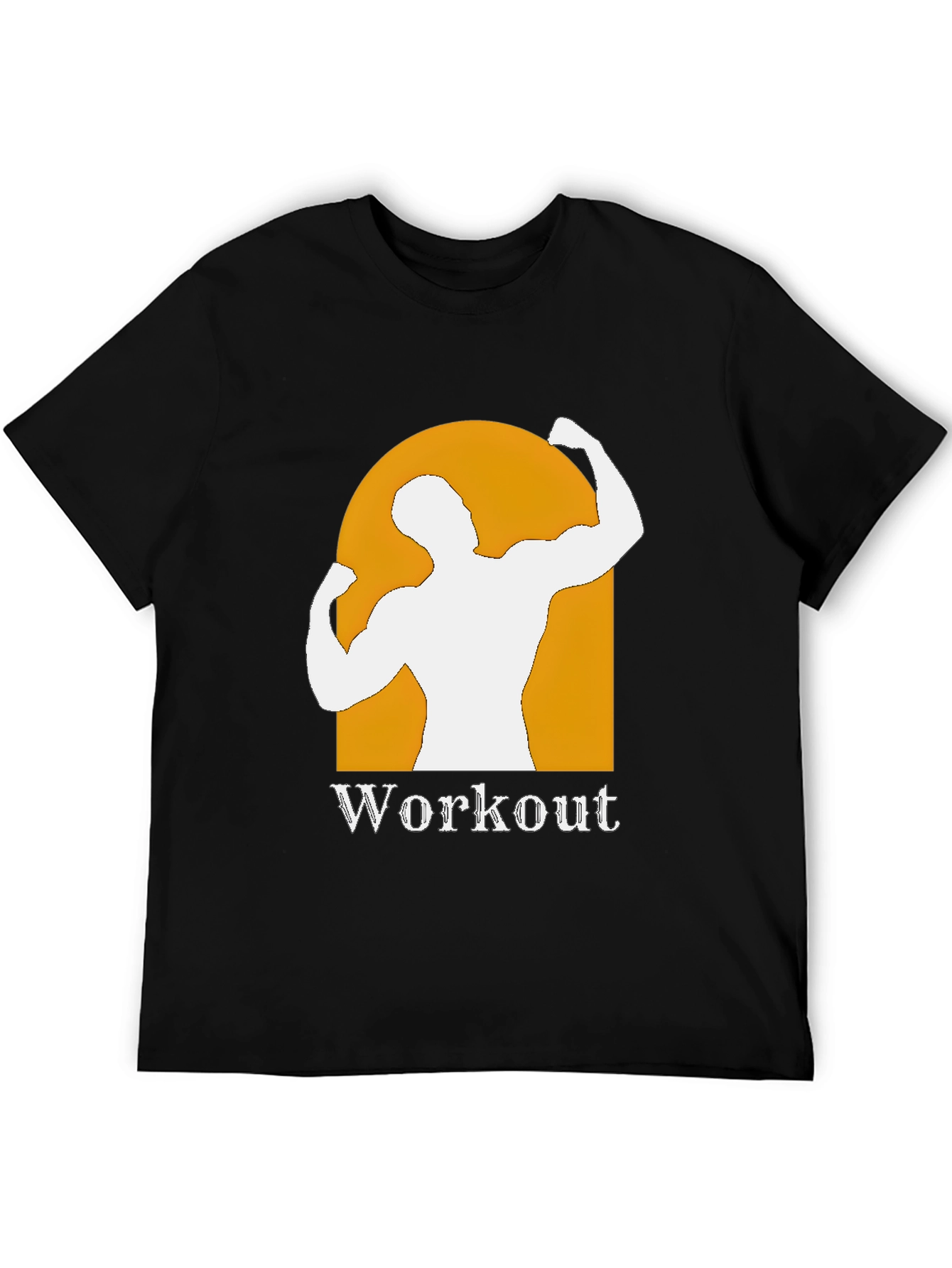 Camiseta Negra Hombre Diseño Workout