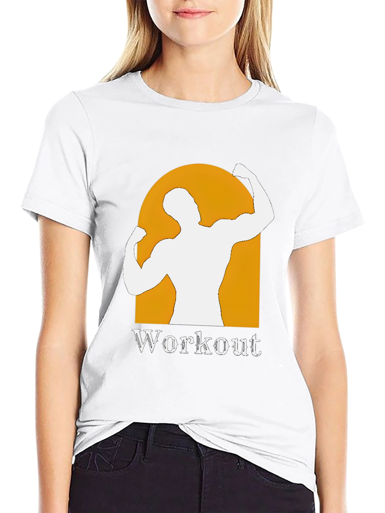 Camiseta Negra Hombre Diseño Workout