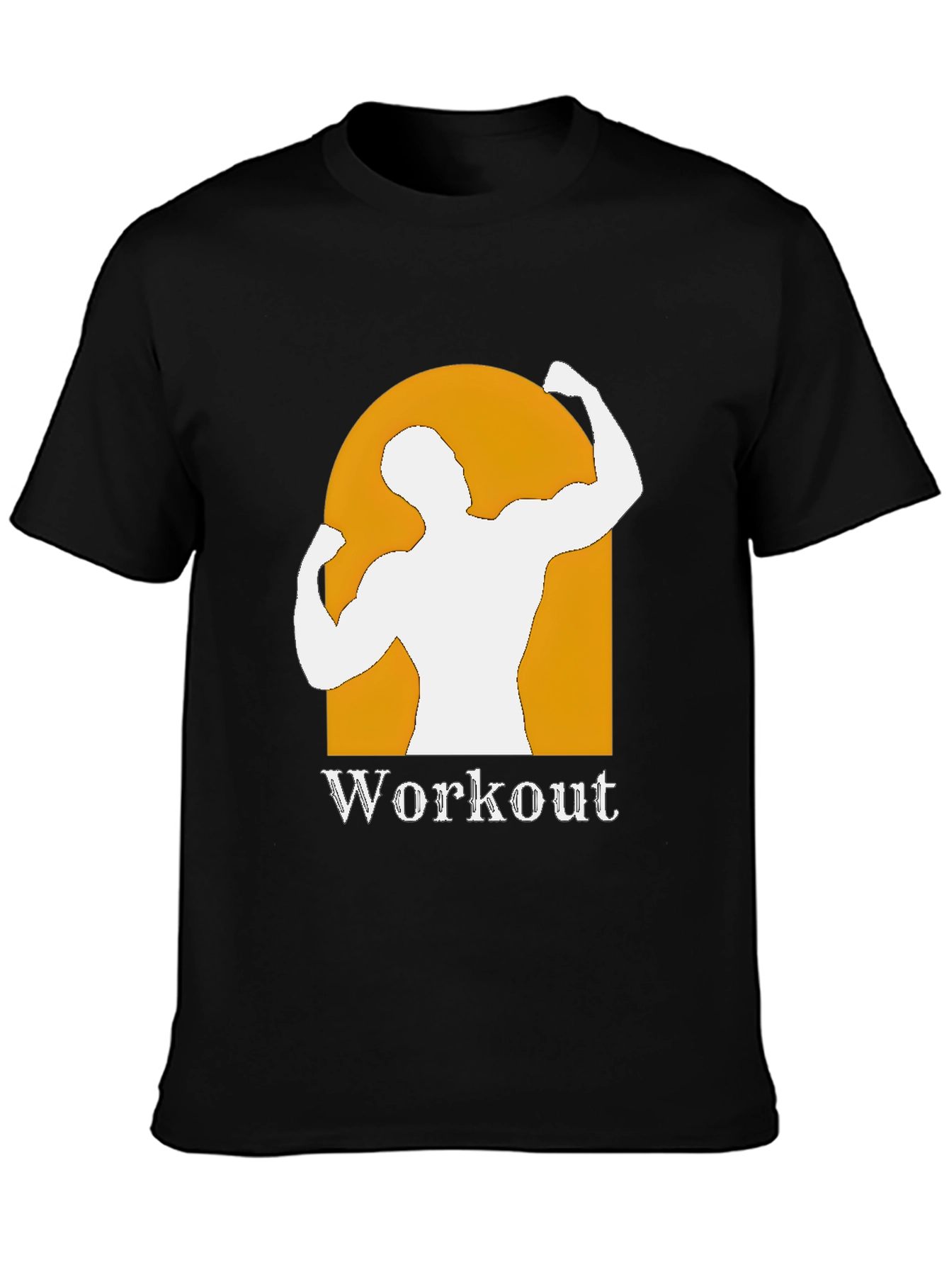 Camiseta Negra Hombre Diseño Workout