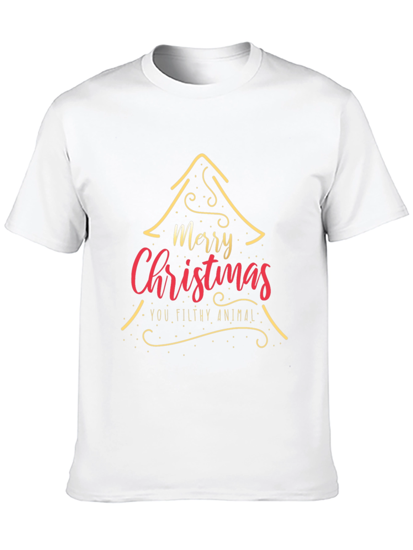 Camiseta Navideña Merry Christmas You Filthy Animal