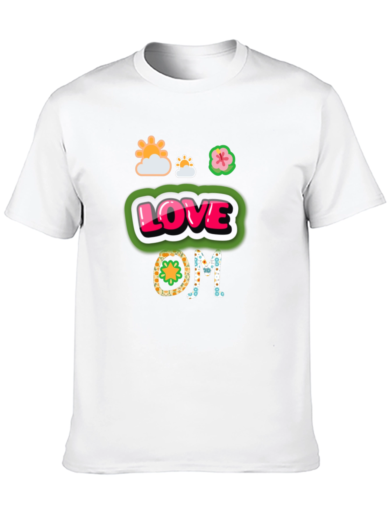 Camiseta Negra con Diseño de Amor y Om