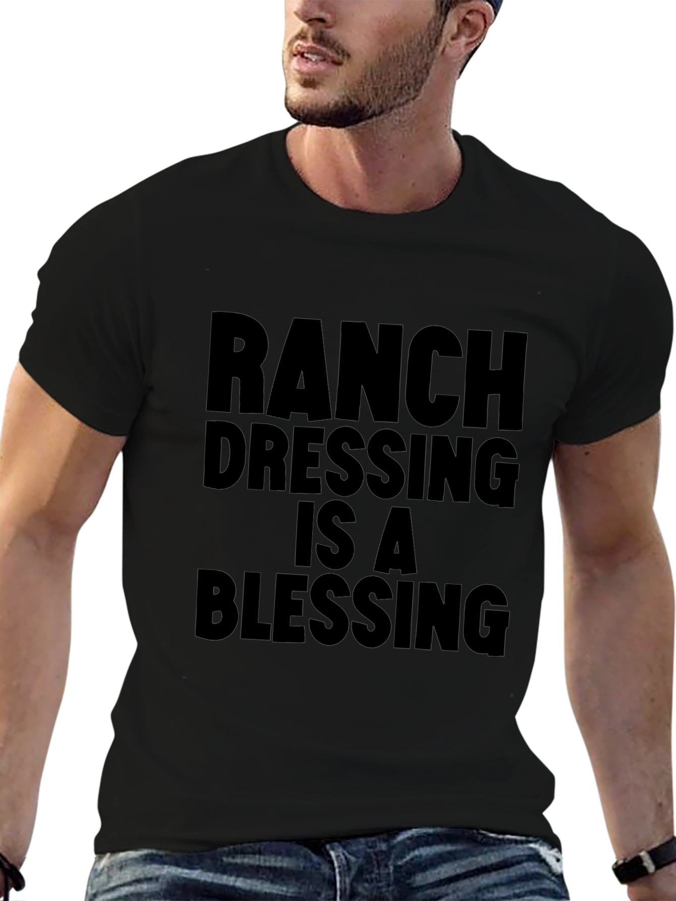Camiseta Negra: Ranch Dressing Is A Blessing