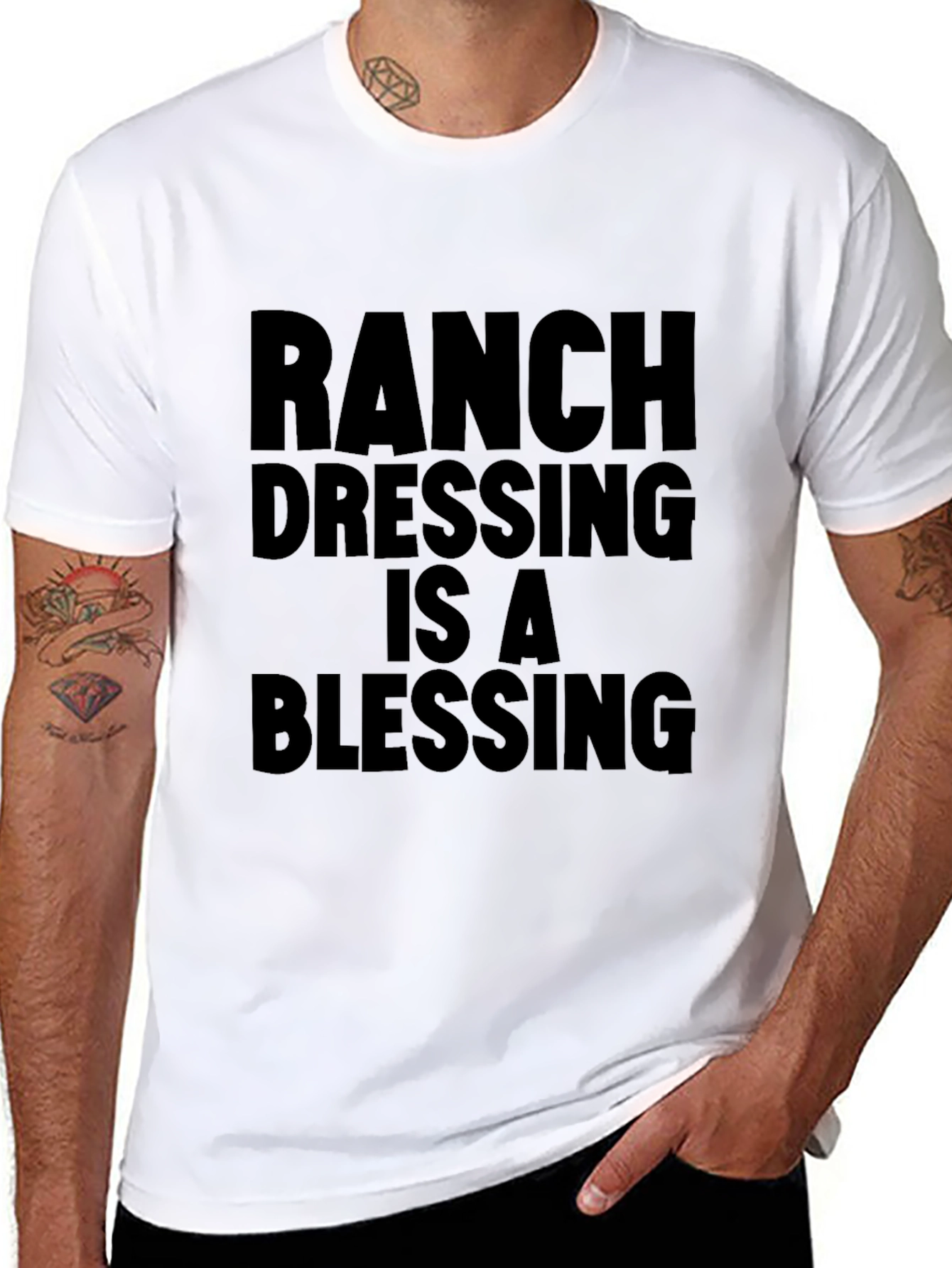 Camiseta Negra: Ranch Dressing Is A Blessing