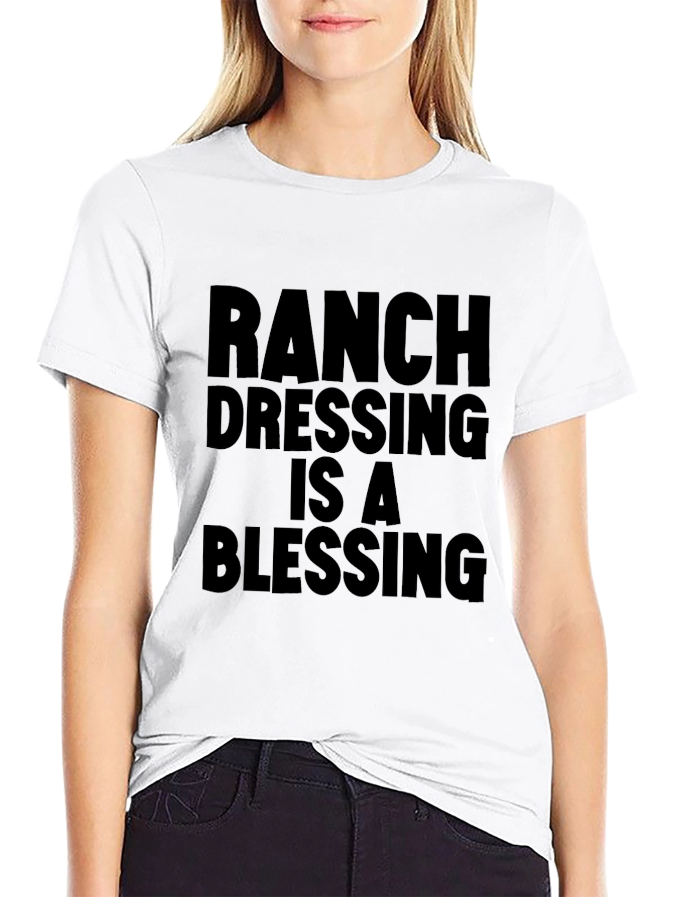 Camiseta Negra: Ranch Dressing Is A Blessing