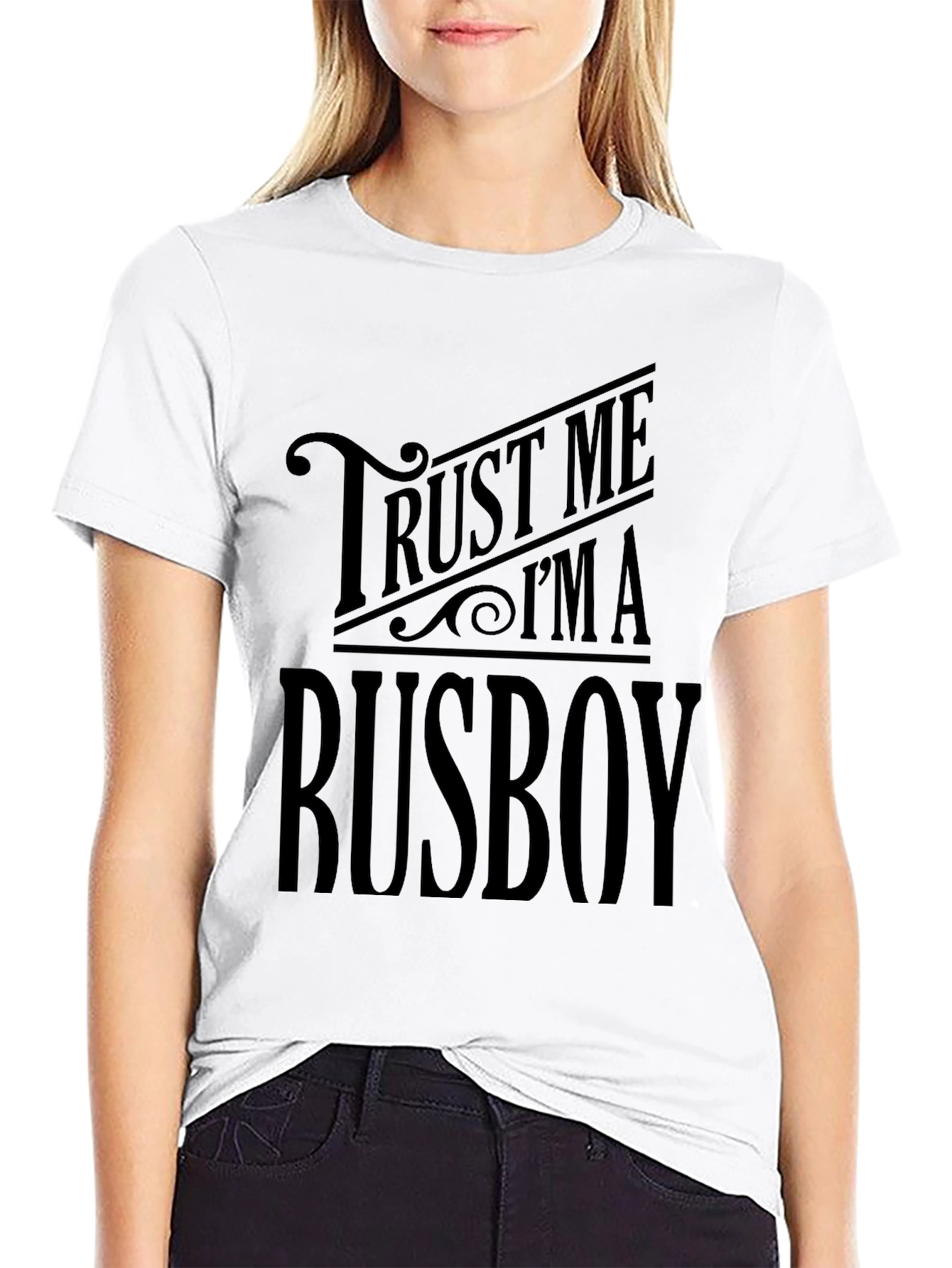 Camiseta Negra Trust Me Im a Busboy