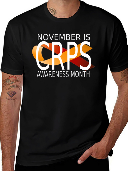 Camiseta Negra Con Cinta CRPS Mes de Concienciación