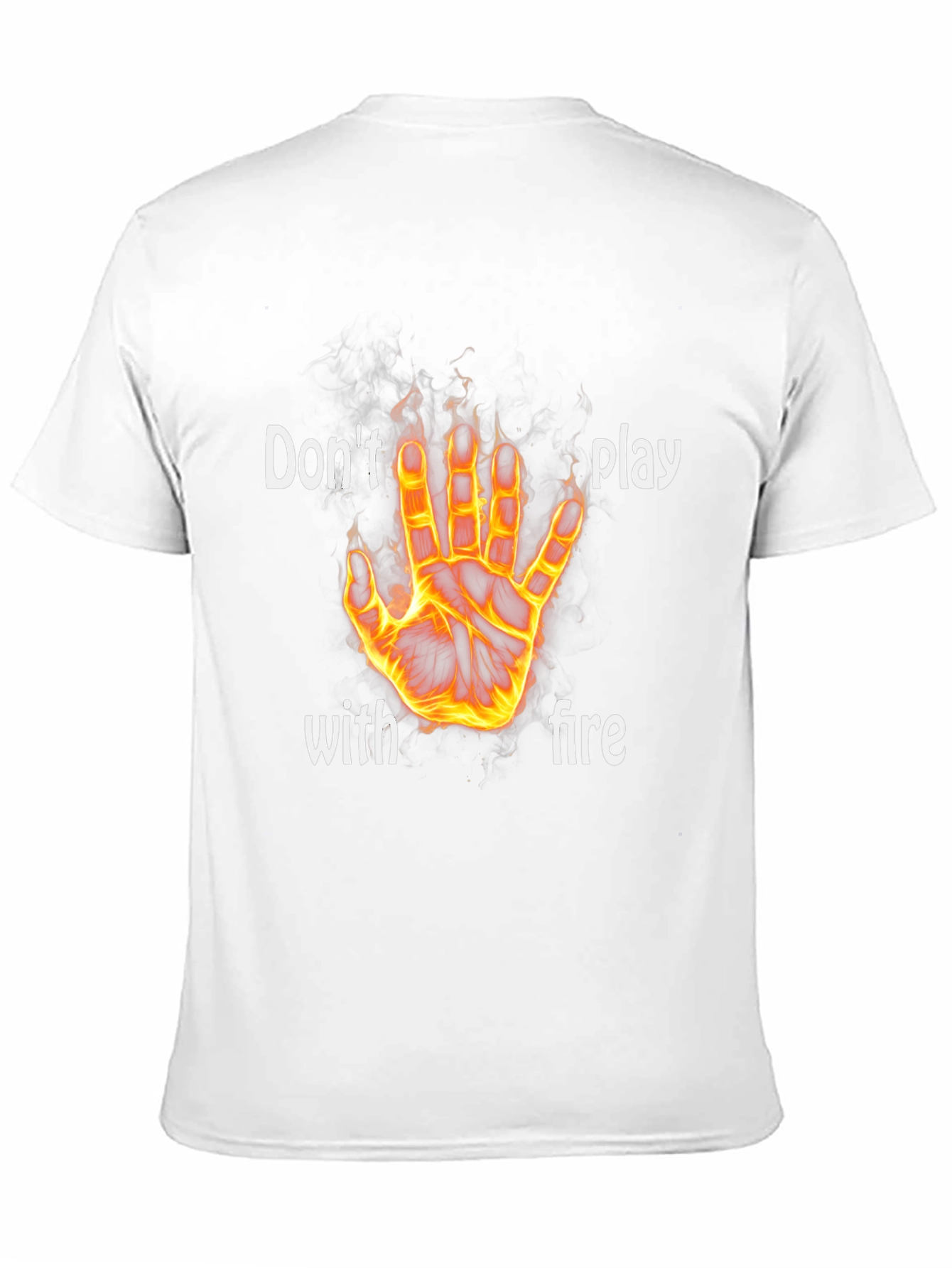 Camiseta Negra: No Juegues con Fuego