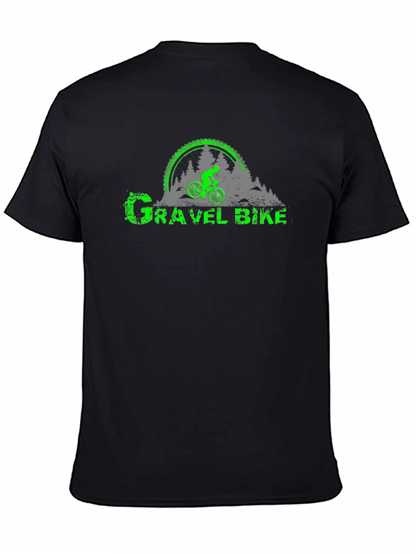 Camiseta Negra Gravel Bike para Ciclismo de Aventura