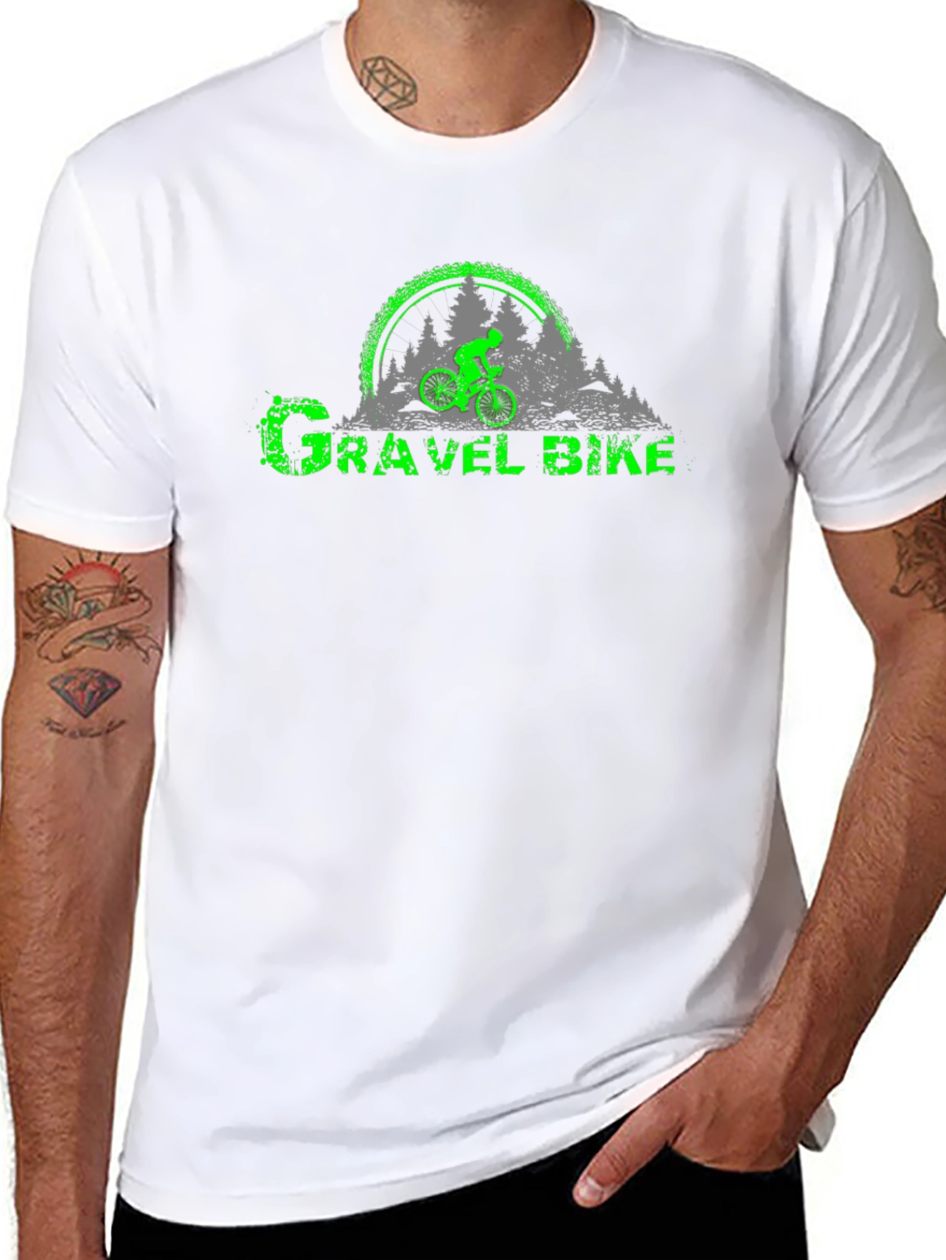 Camiseta Negra Gravel Bike para Ciclismo de Aventura