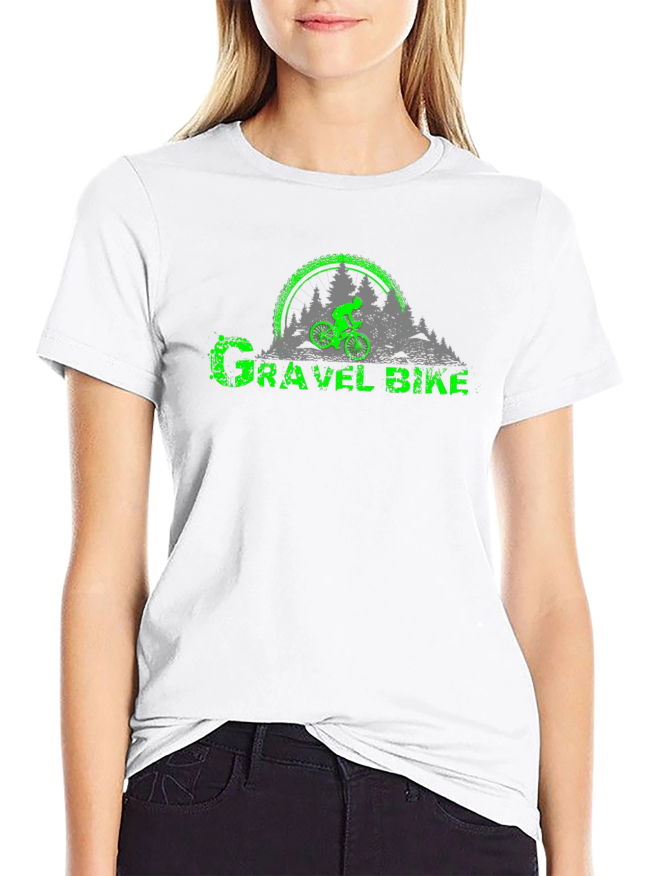 Camiseta Negra Gravel Bike para Ciclismo de Aventura