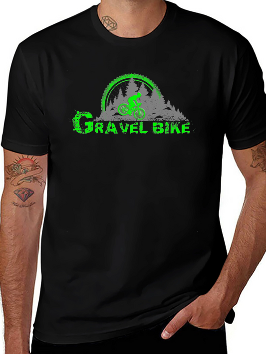 Camiseta Negra Gravel Bike para Ciclismo de Aventura