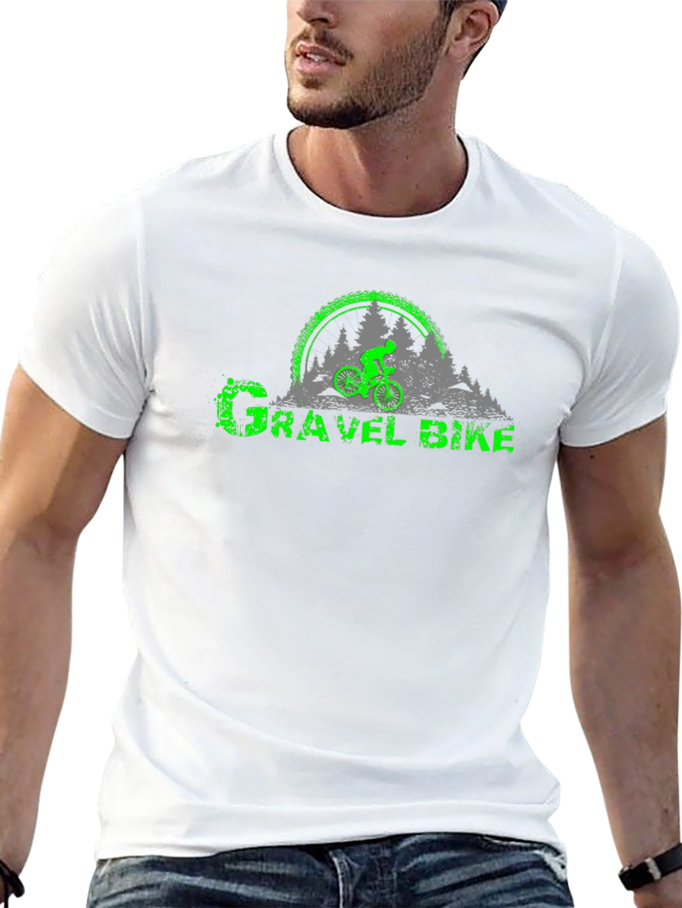 Camiseta Negra Gravel Bike para Ciclismo de Aventura