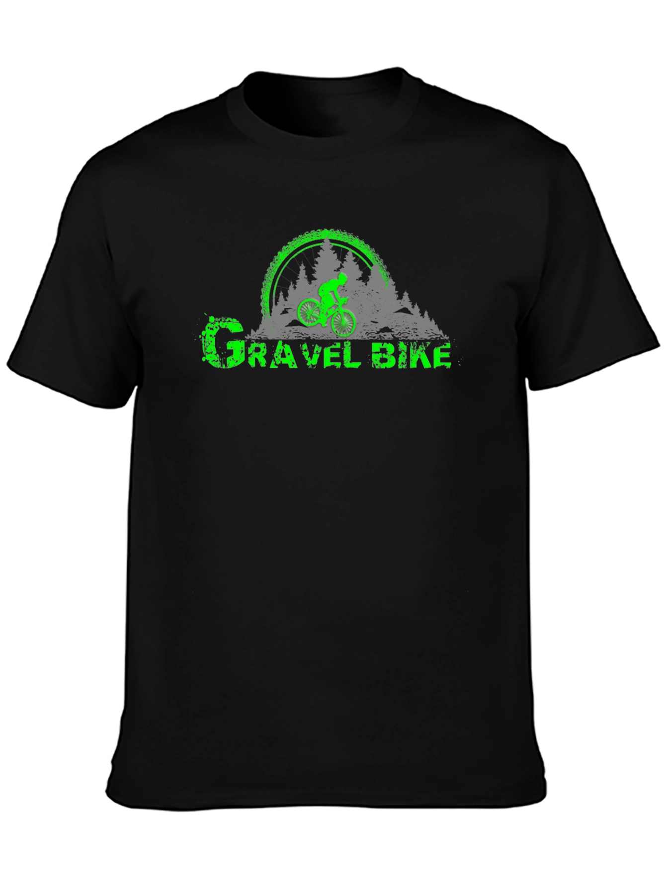 Camiseta Negra Gravel Bike para Ciclismo de Aventura